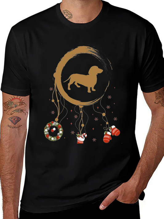 Dachshund Christmas Dreamcatcher T-Shirt – Festive Dog Lover Tee