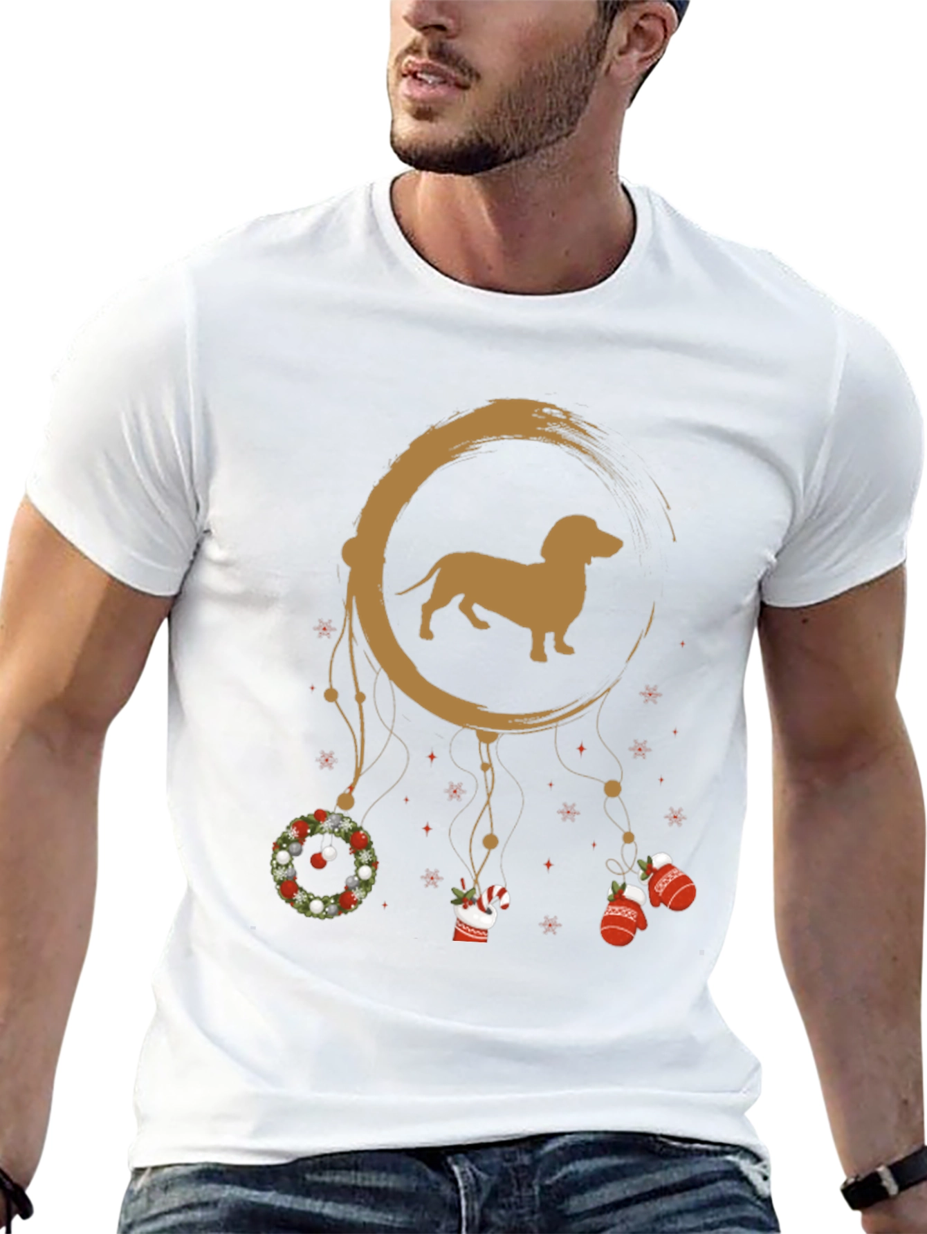 Dachshund Christmas Dreamcatcher T-Shirt – Festive Dog Lover Tee