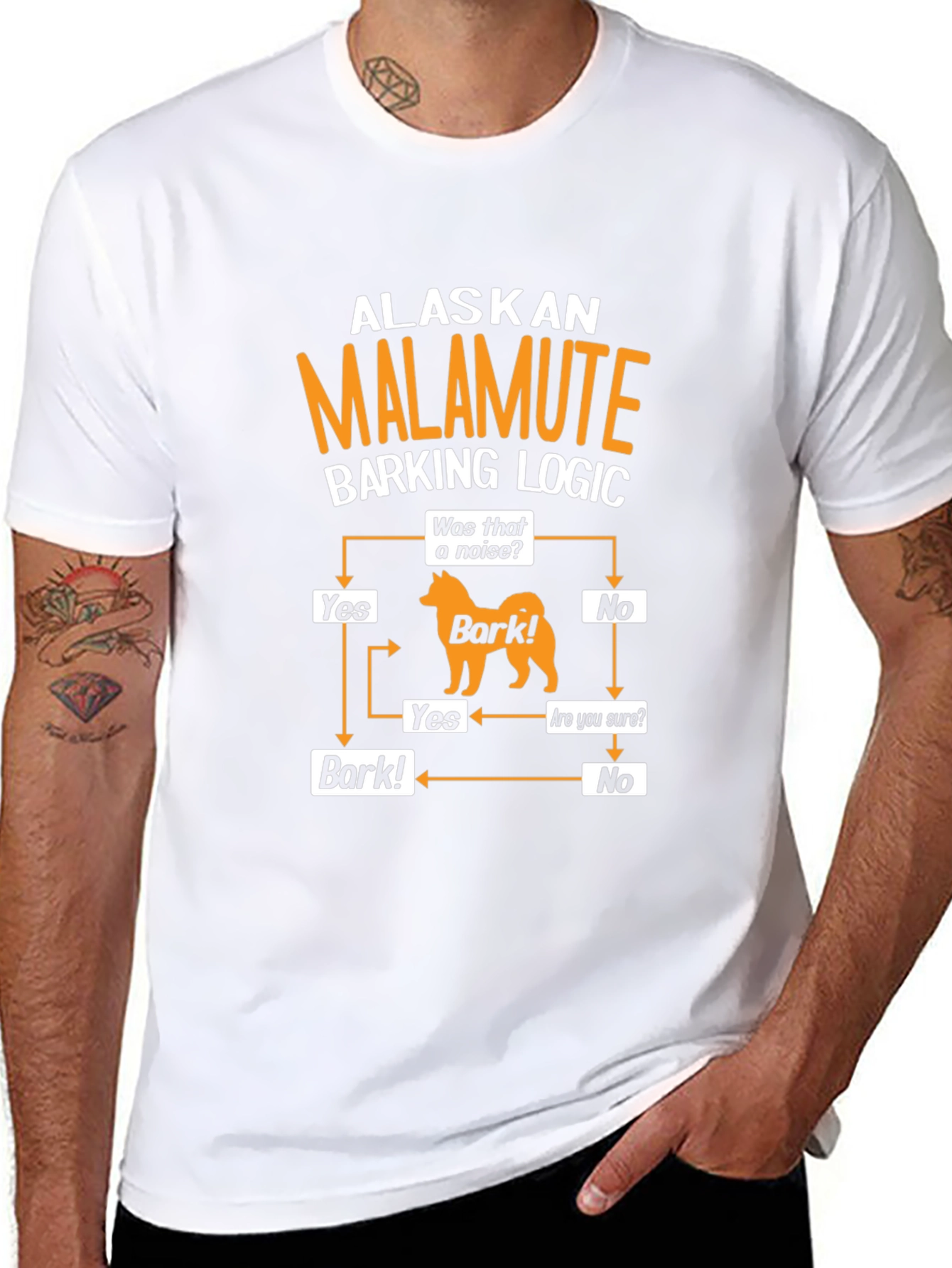 Alaskan Malamute Barking Logic T-Shirt
