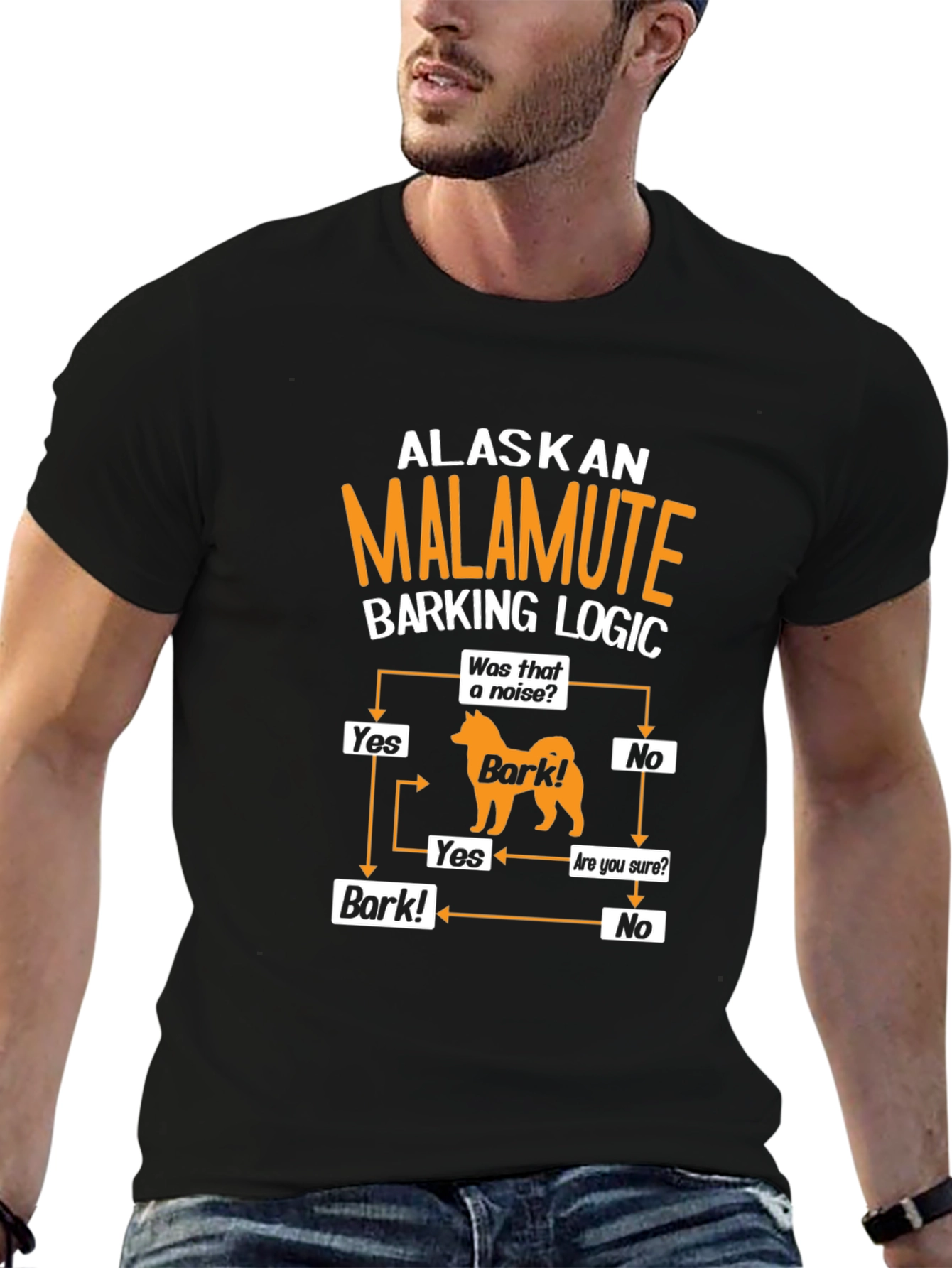 Alaskan Malamute Barking Logic T-Shirt