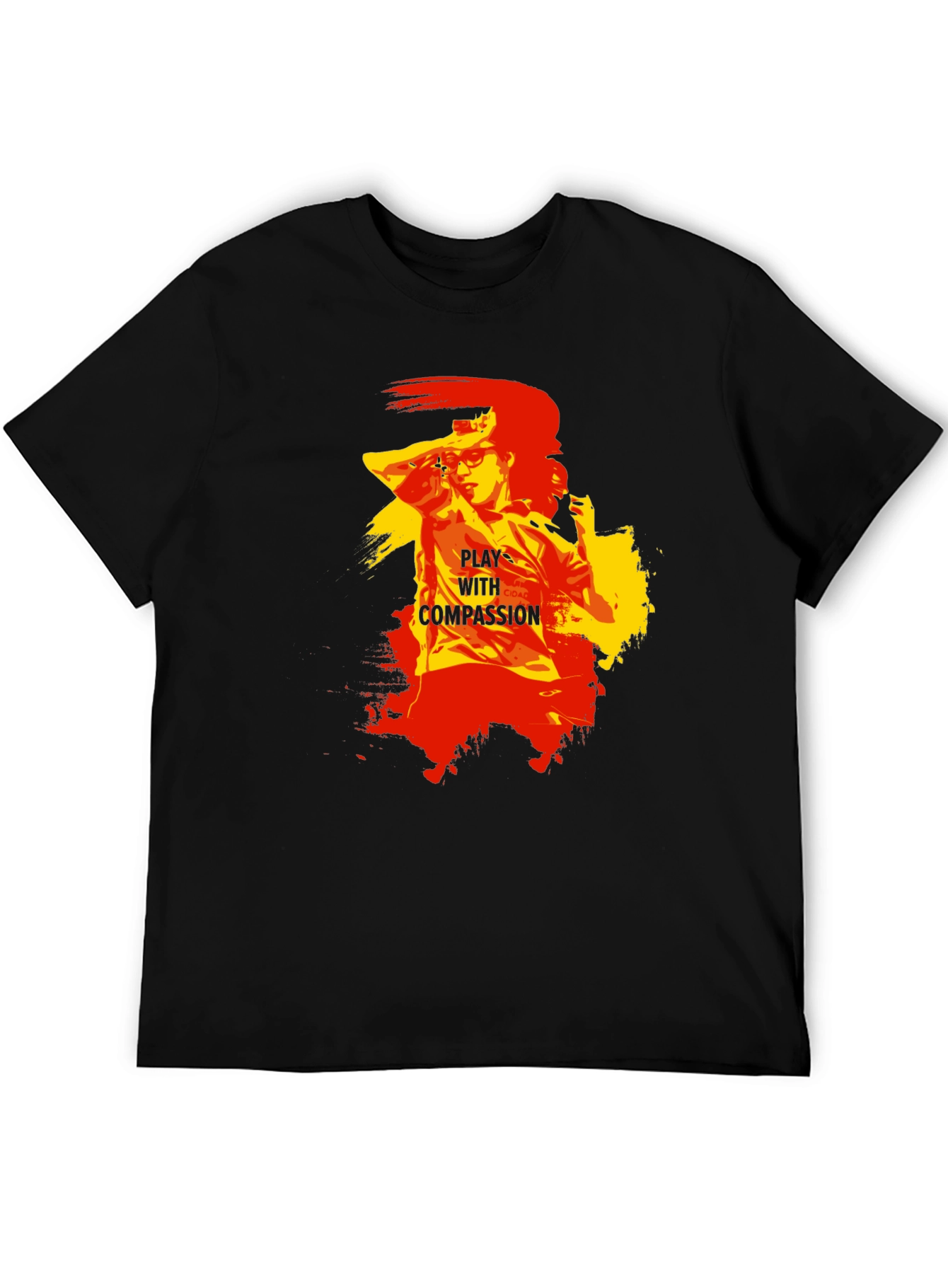 Play With Compassion Graphic T-Shirt - Black