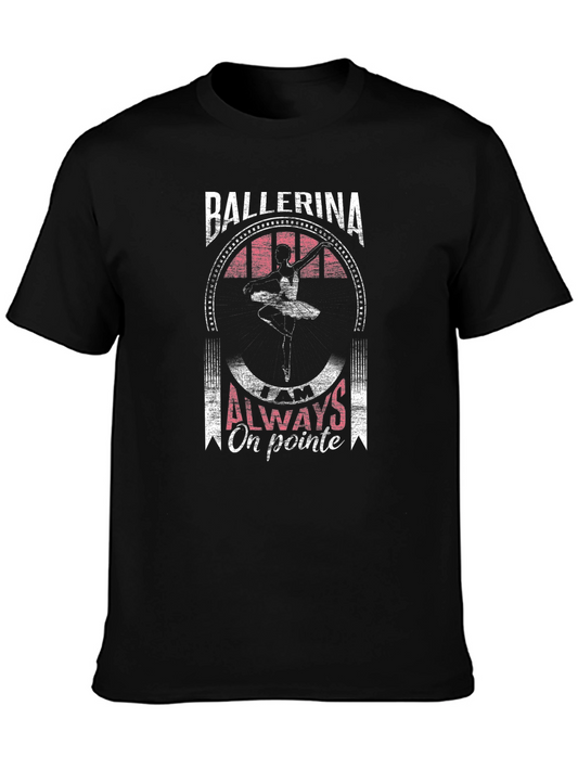 Ballerina Always On Pointe Black T-Shirt