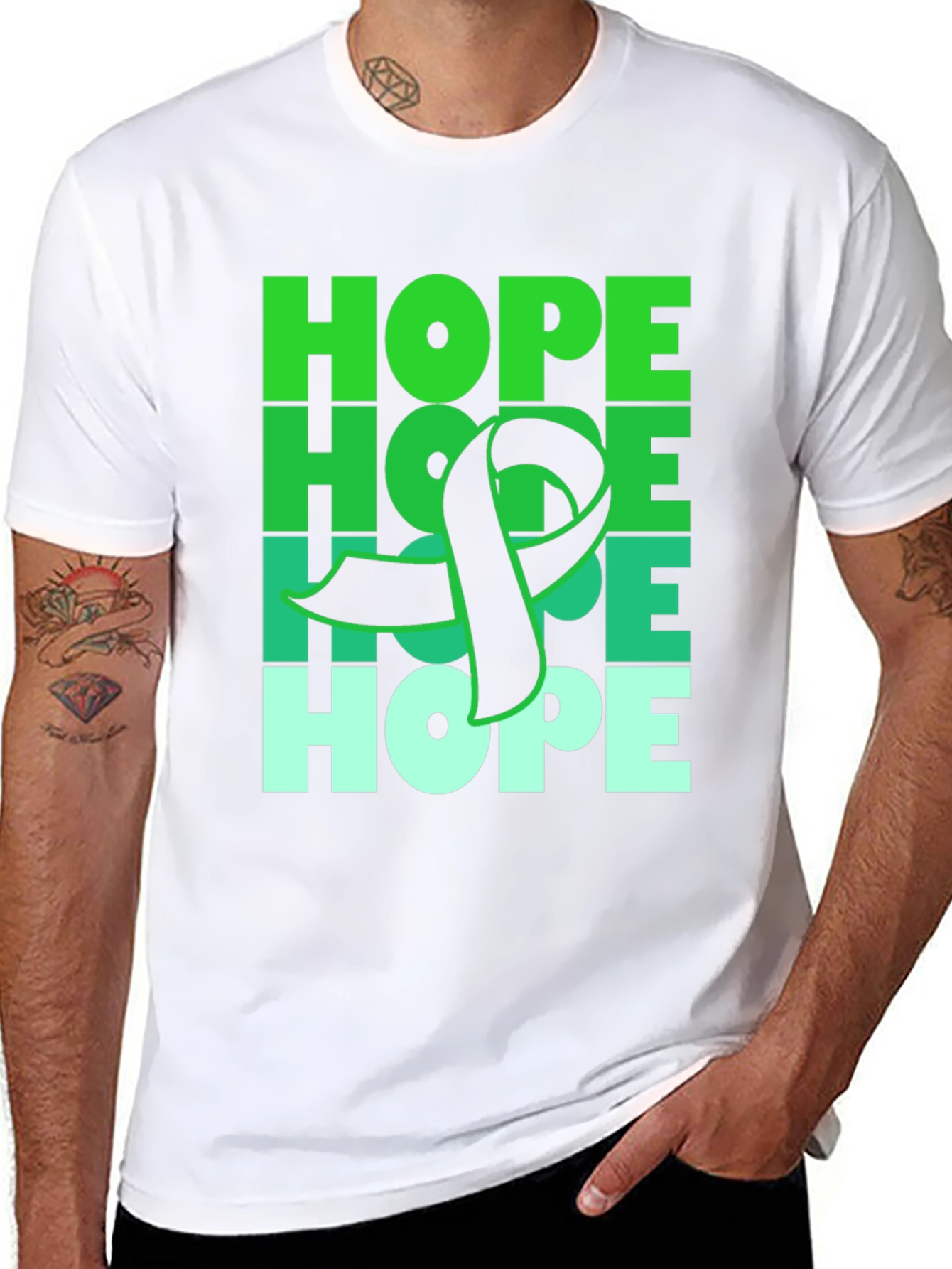Hope Ribbon T-Shirt - Mental Health Awareness