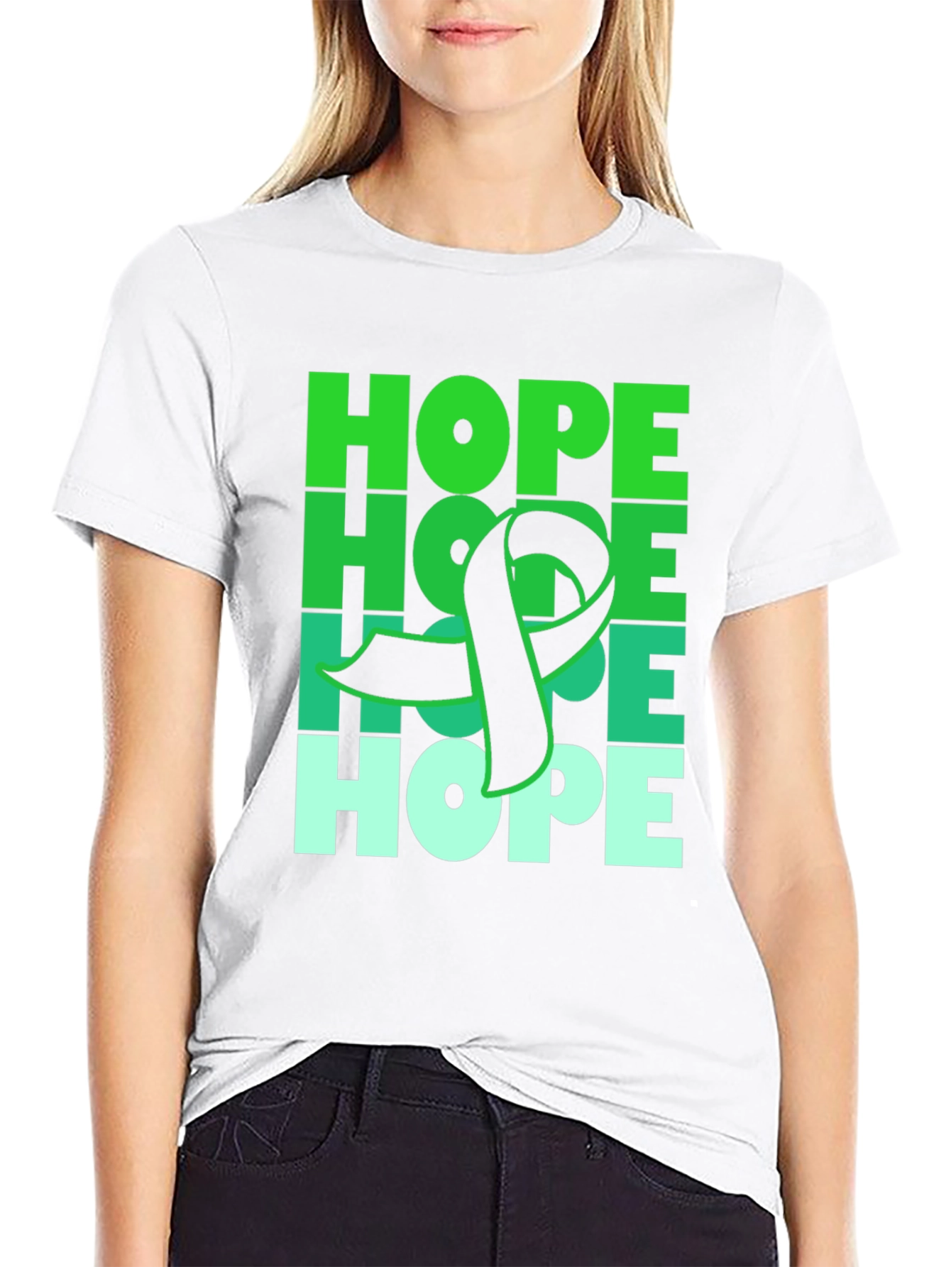Hope Ribbon T-Shirt - Mental Health Awareness
