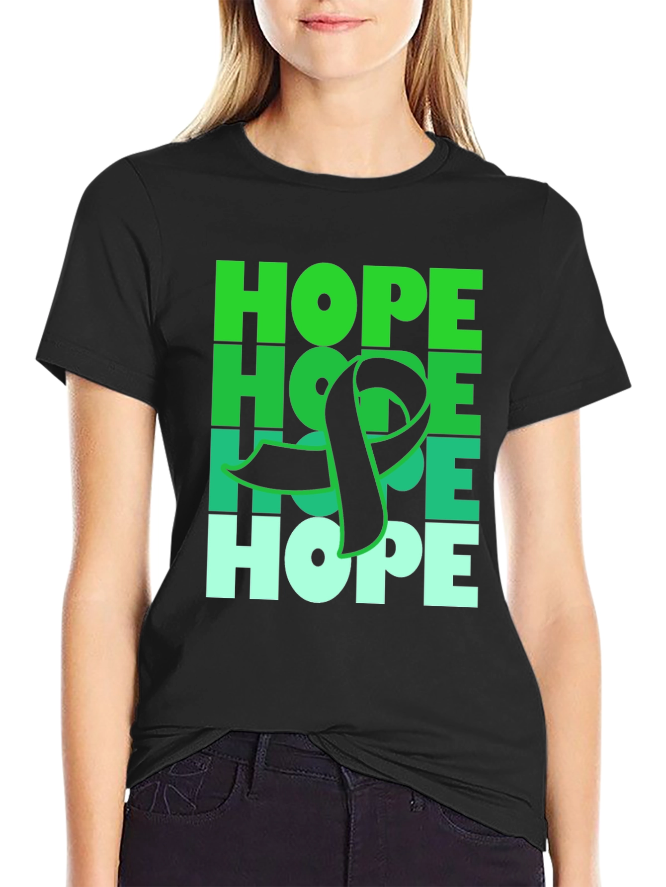 Hope Ribbon T-Shirt - Mental Health Awareness