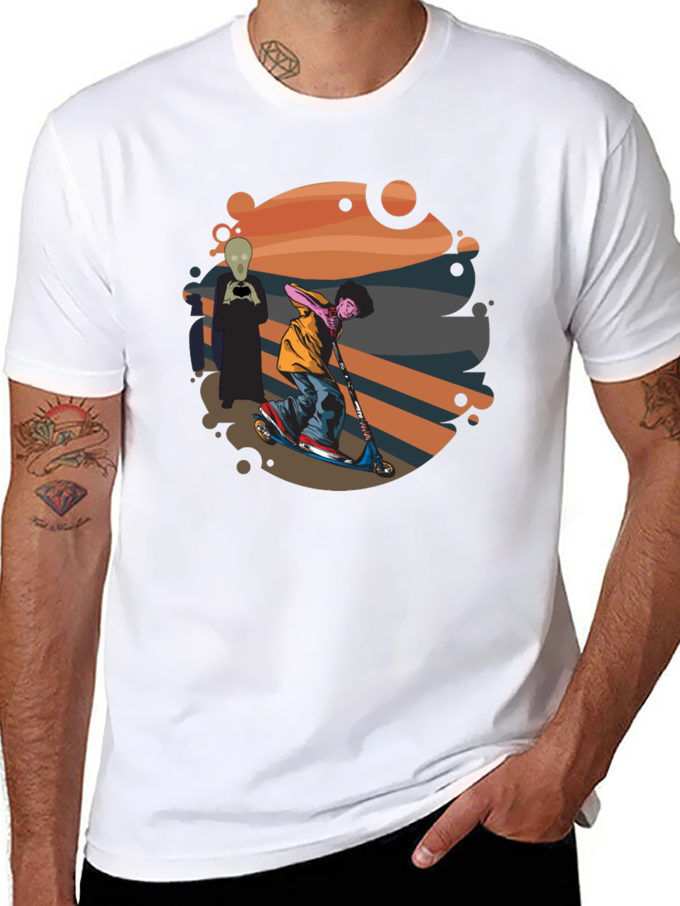 Skateboarding Alien T-Shirt - Cool Graphic Tee