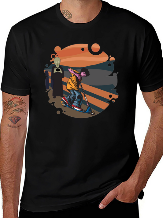 Skateboarding Alien T-Shirt - Cool Graphic Tee