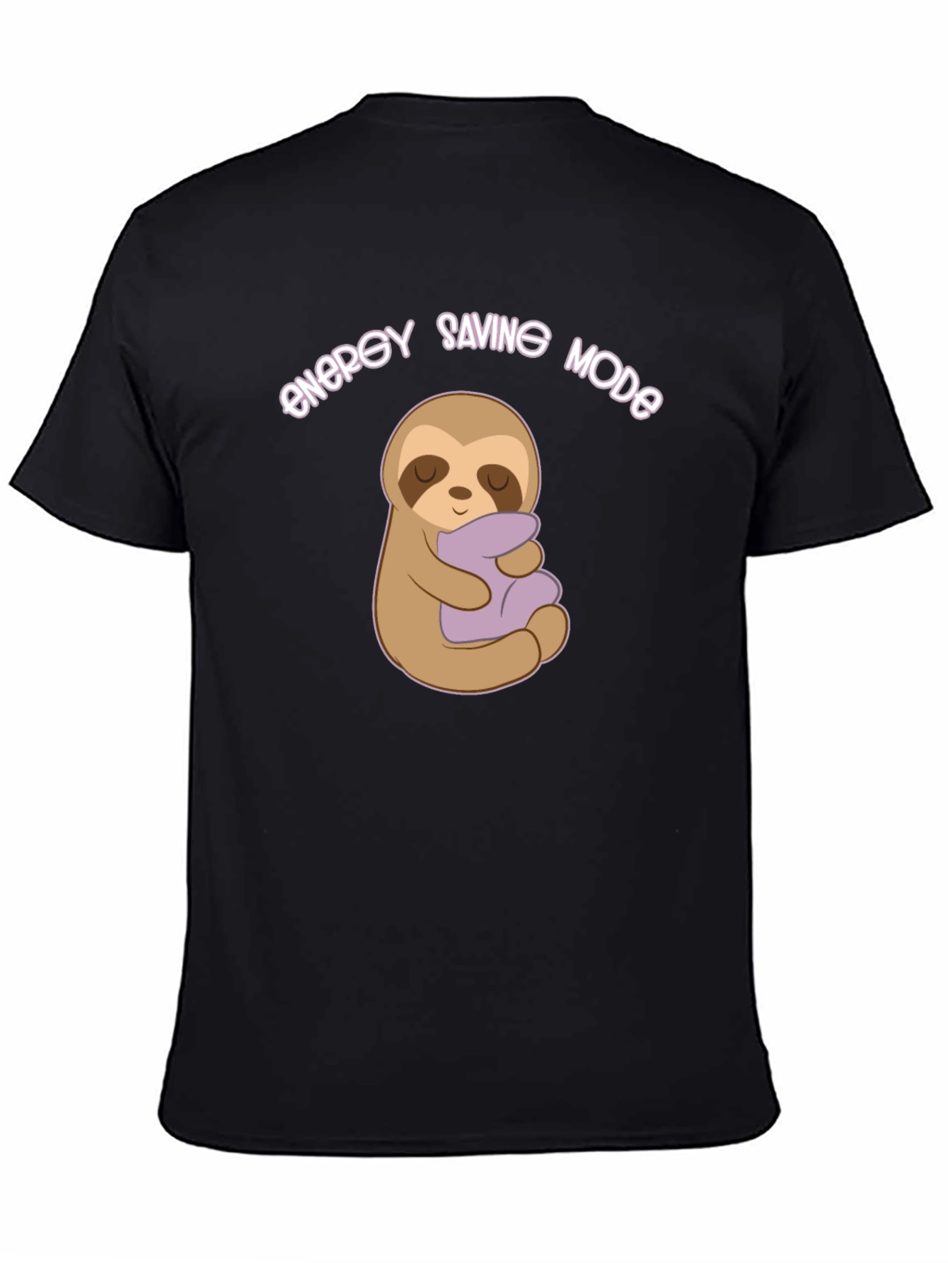 Energy Saving Mode Sloth T-Shirt - Black