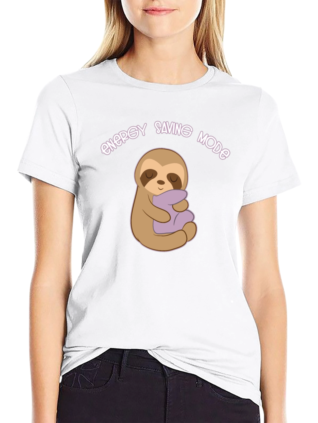 Energy Saving Mode Sloth T-Shirt - Black