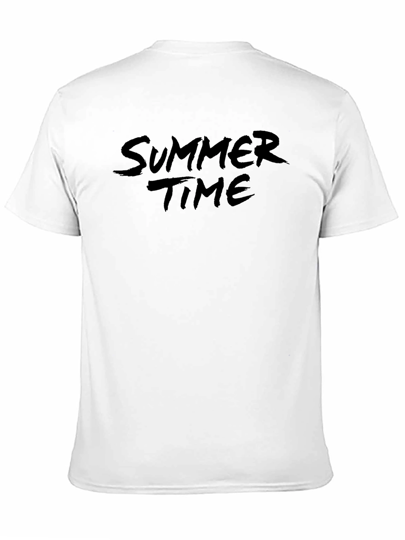 Summer Time Black Tee Shirt Casual Style