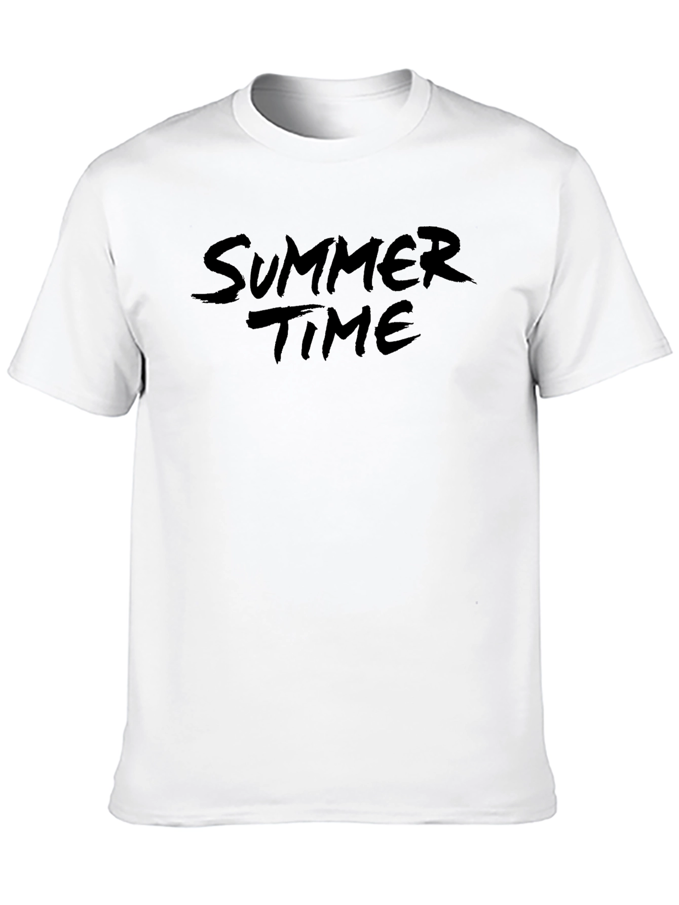 Summer Time Black Tee Shirt Casual Style
