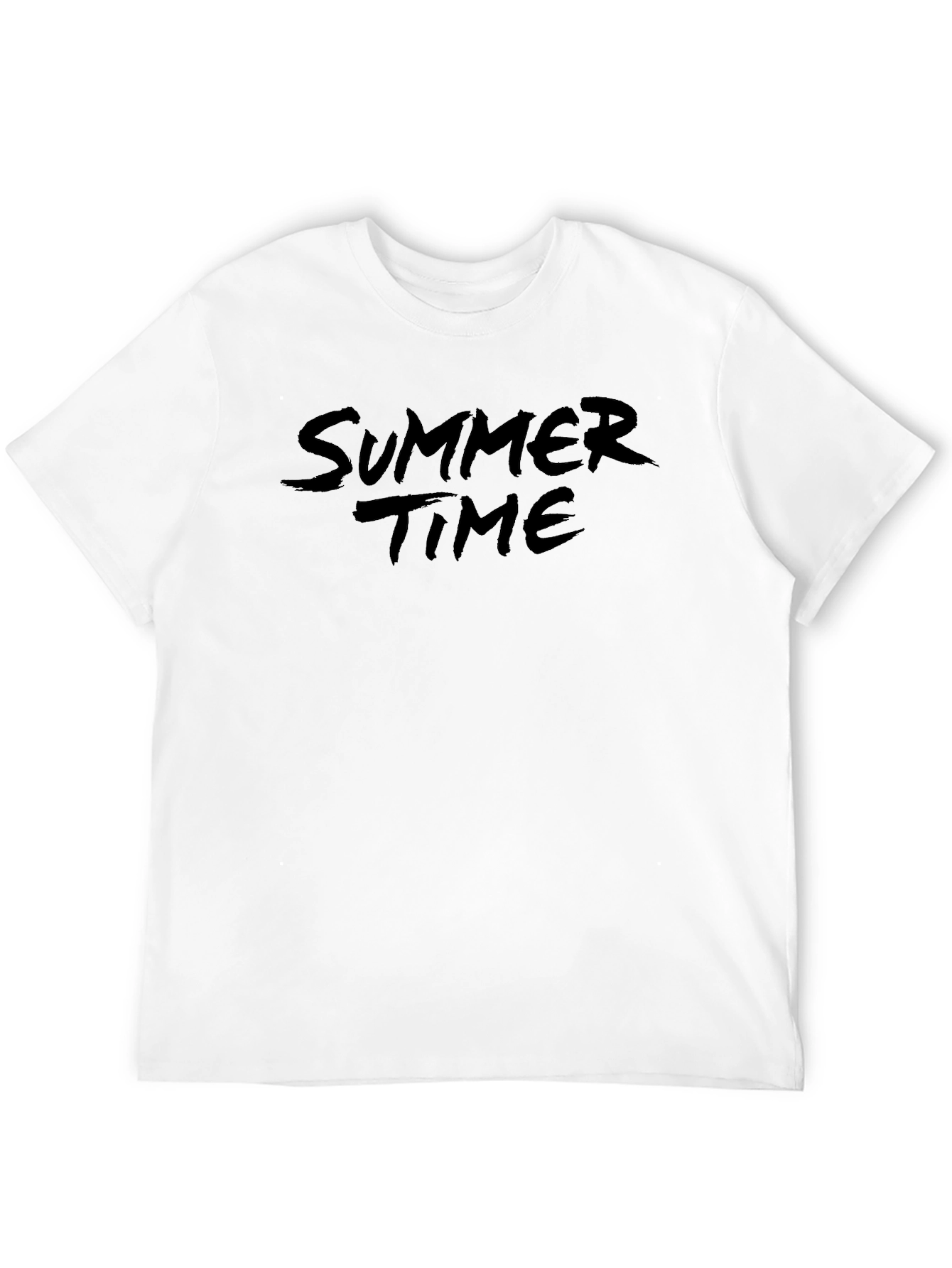 Summer Time Black Tee Shirt Casual Style