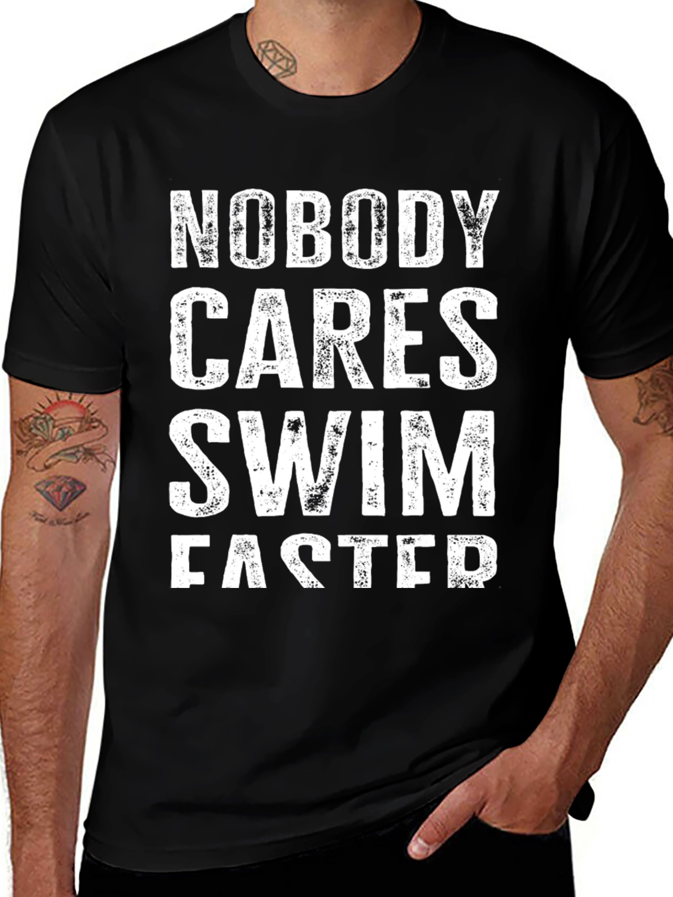 Nobody Cares Swim Faster Graphic Tee