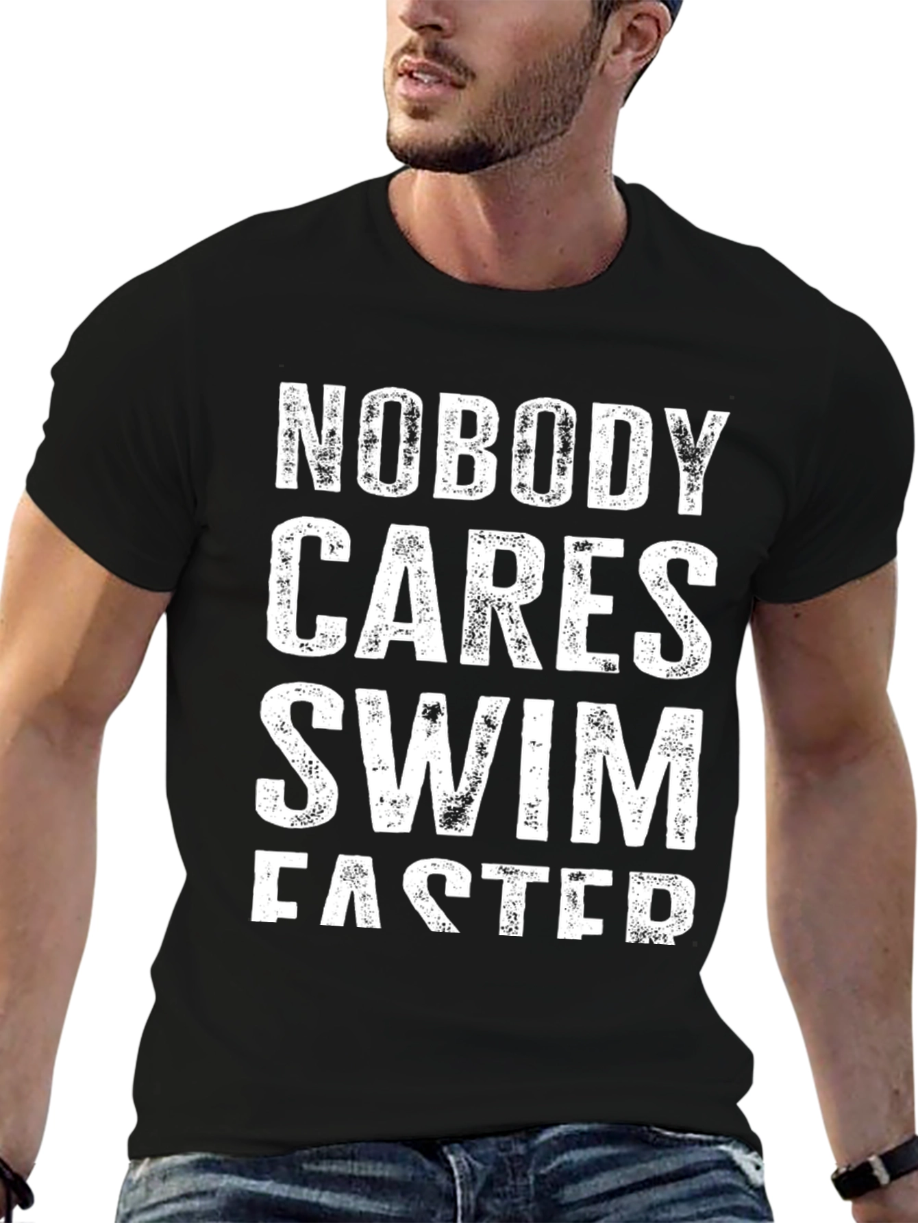 Nobody Cares Swim Faster Graphic Tee