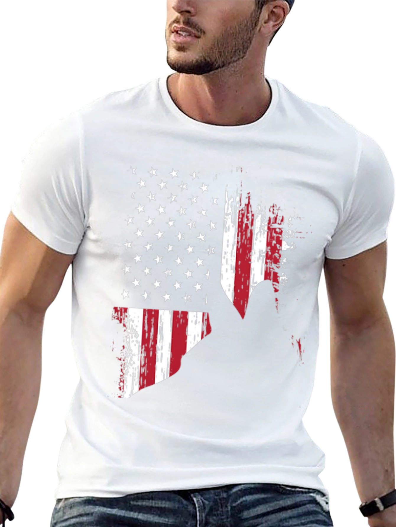 American Flag Patriotic Mens T-Shirt