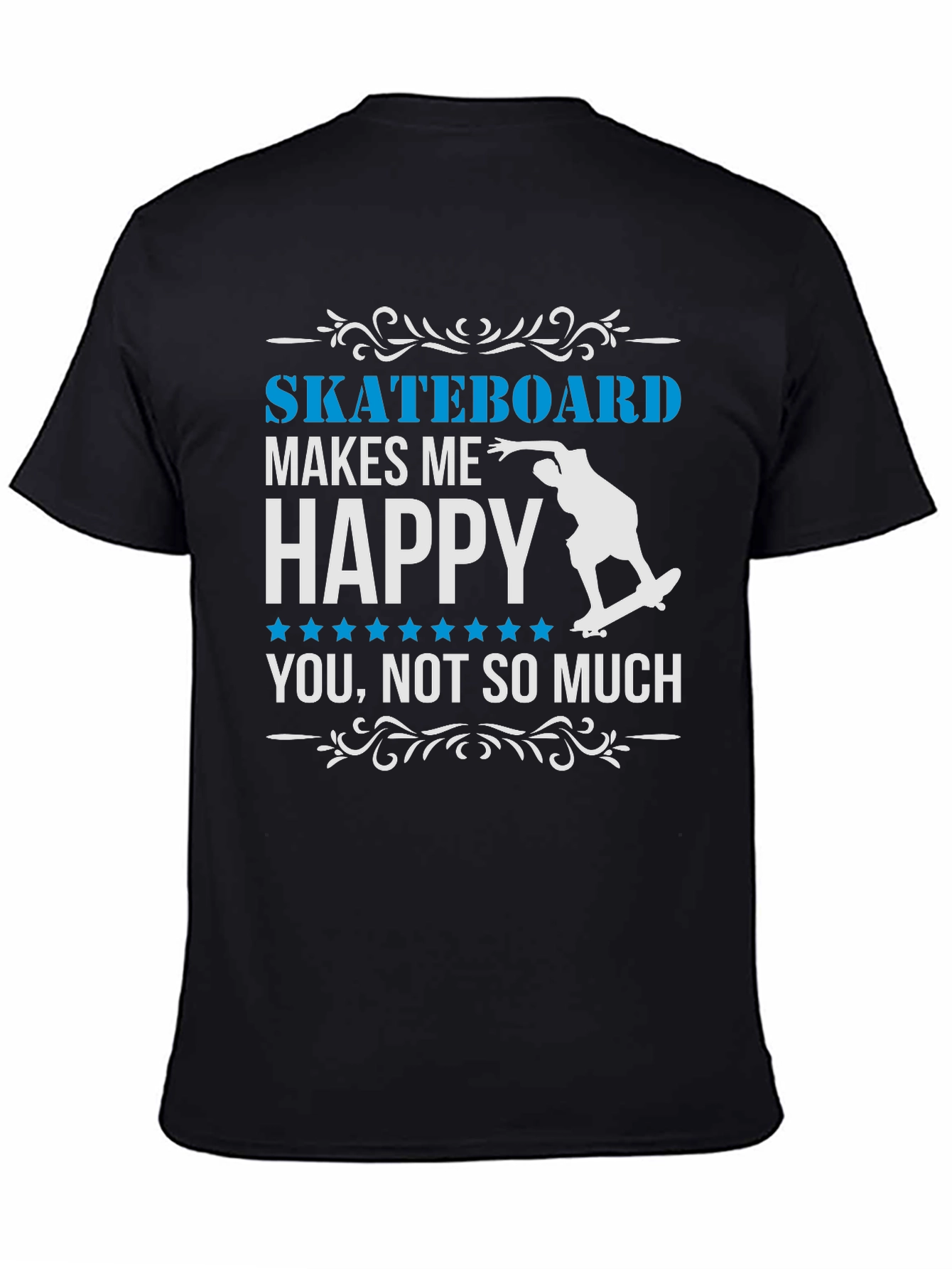 Skateboard Makes Me Happy Graphic Tee