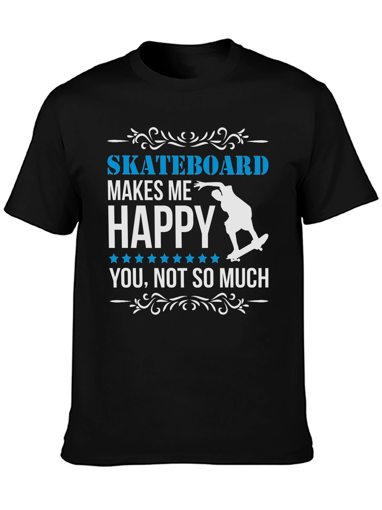 Skateboard Makes Me Happy Graphic Tee