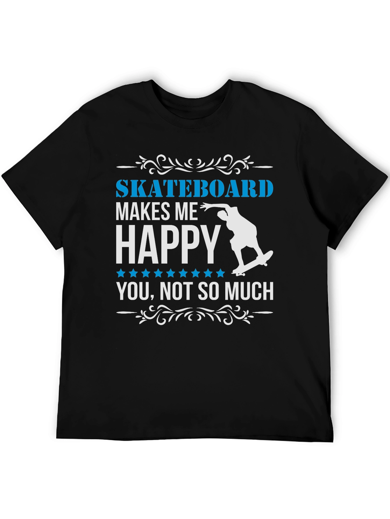 Skateboard Makes Me Happy Graphic Tee