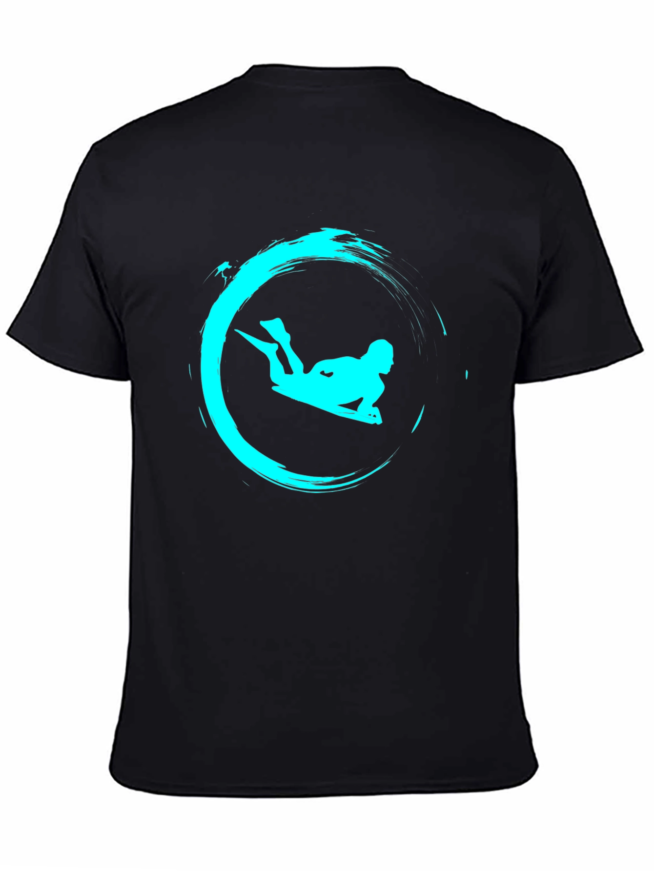 Cool Surf Rider Graphic Tee - Black