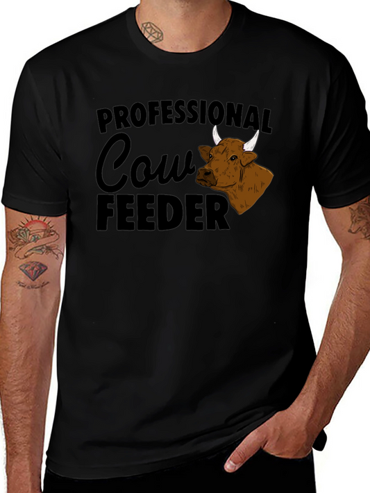 Professional Cow Feeder Graphic T-Shirt