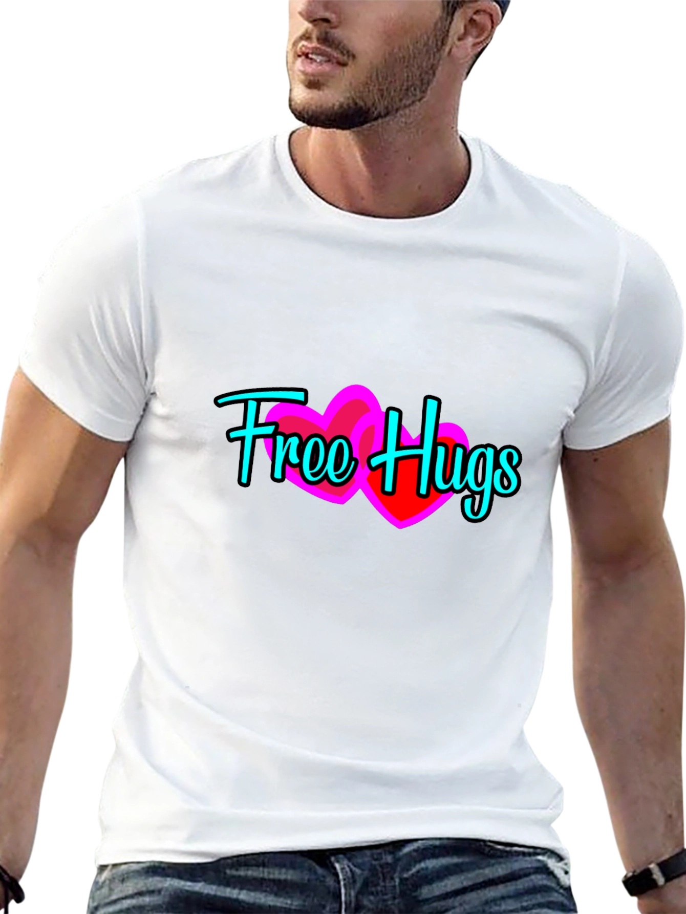 Free Hugs Graphic Tee - Soft Cotton Comfort