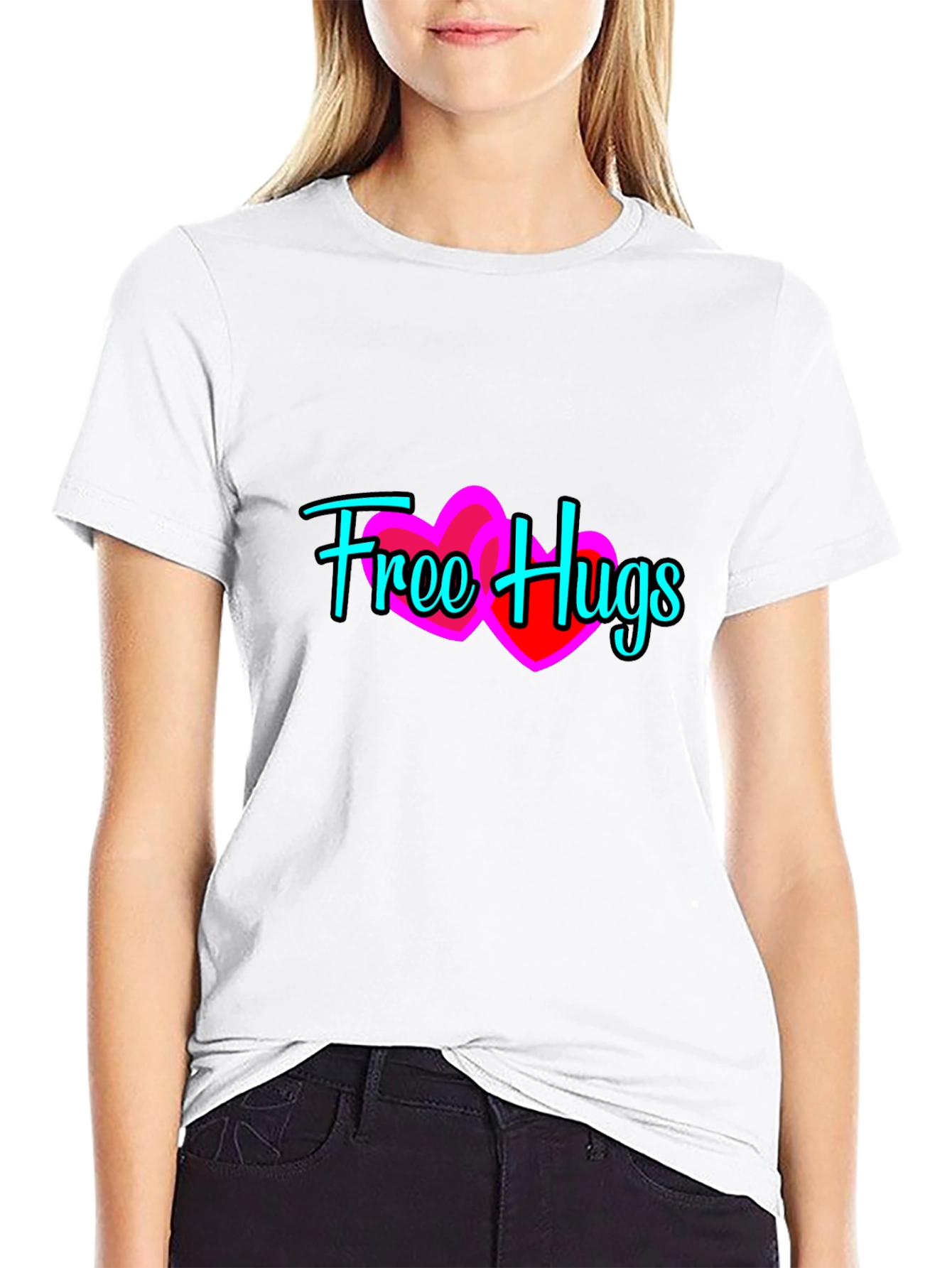 Free Hugs Graphic Tee - Soft Cotton Comfort