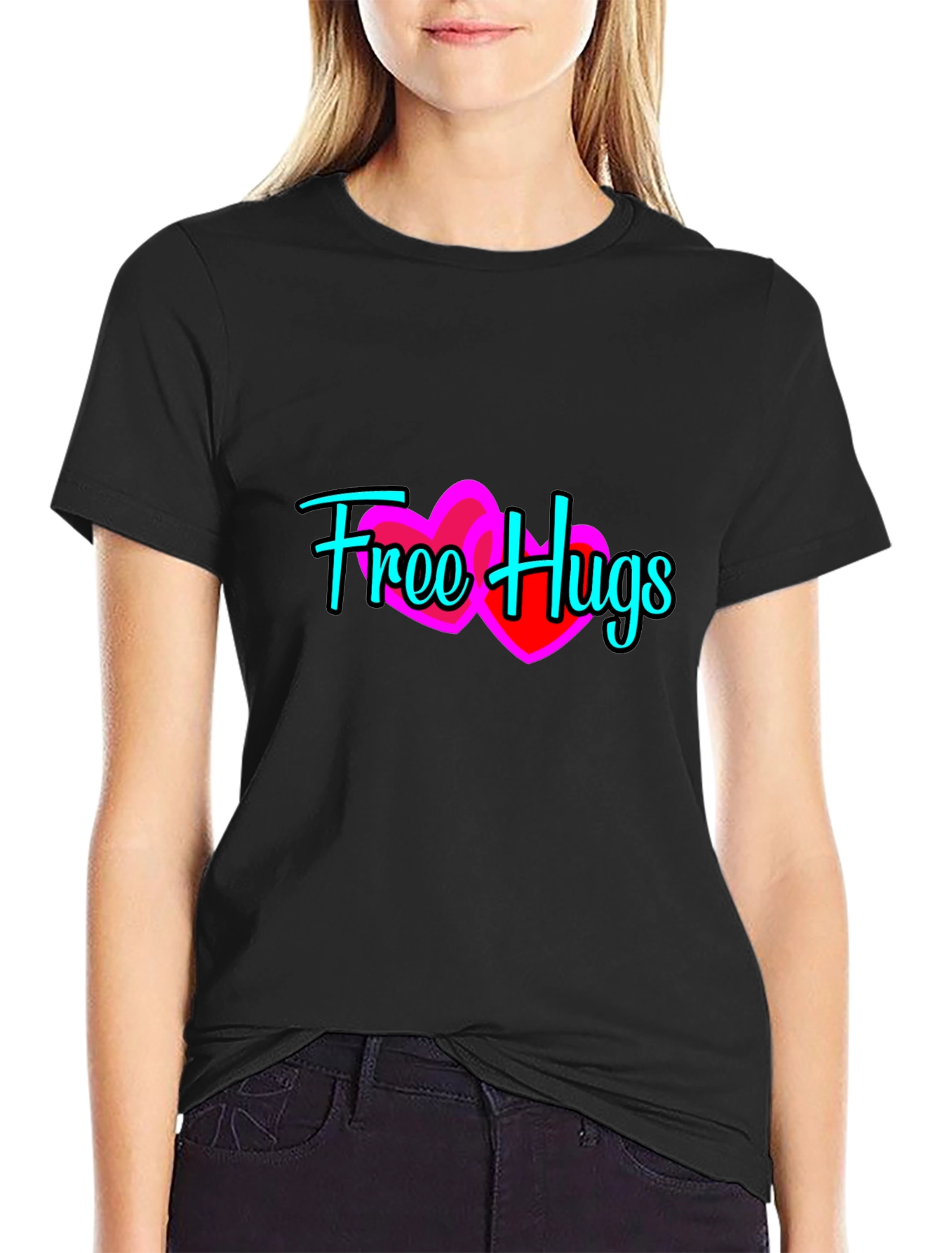 Free Hugs Graphic Tee - Soft Cotton Comfort