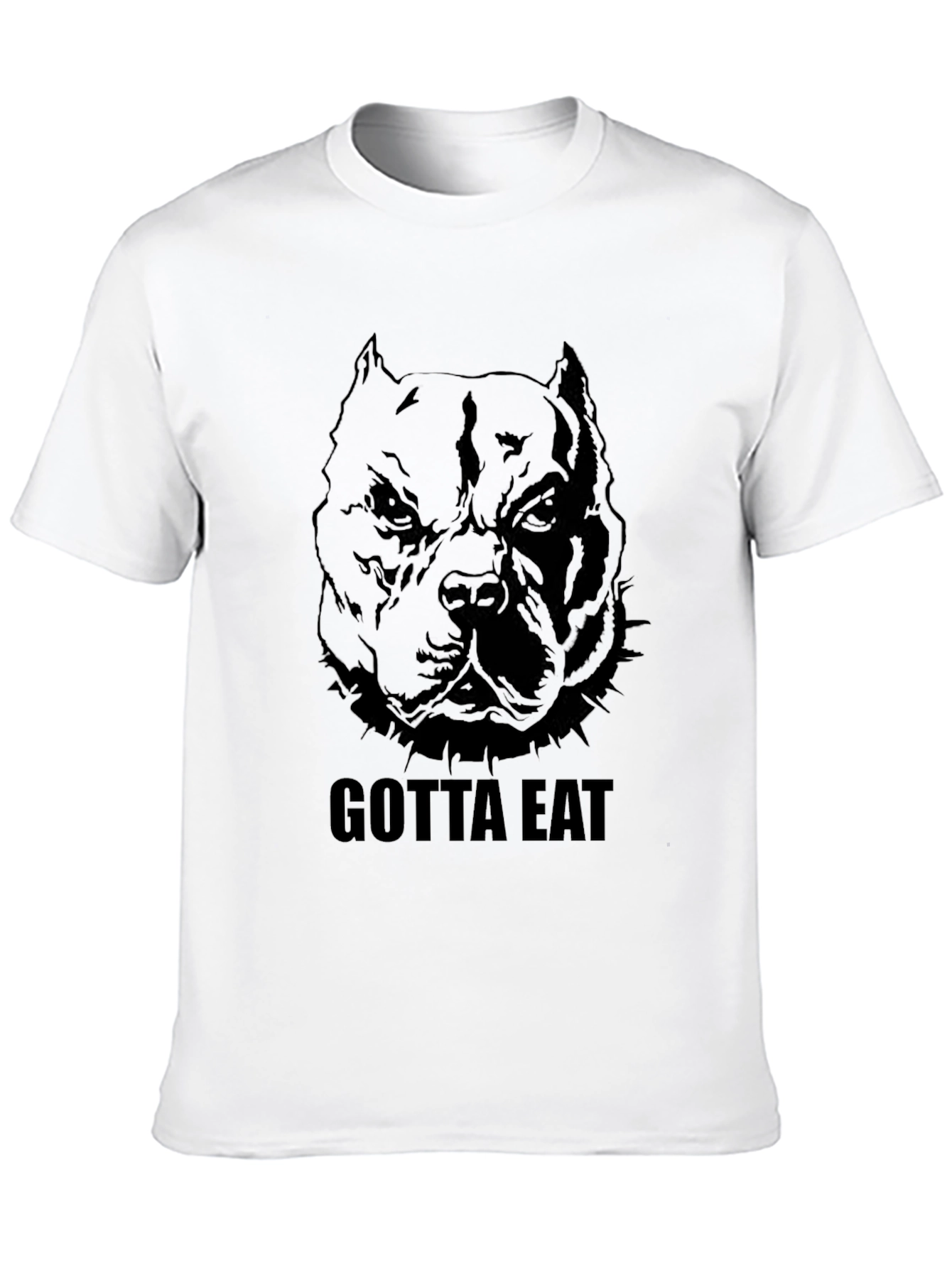 Gotta Eat Pitbull Graphic Tee - Mens Black T-Shirt