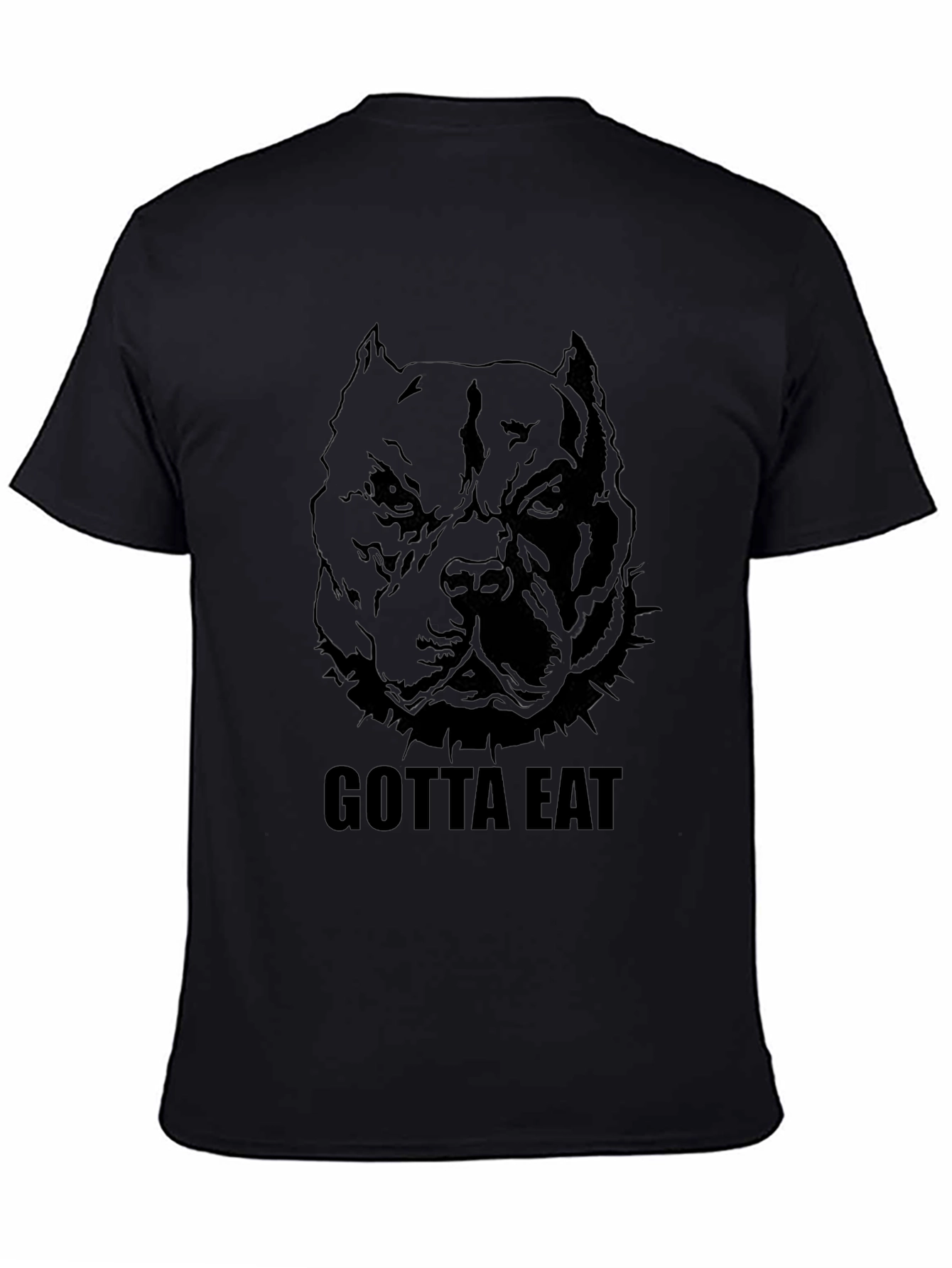 Gotta Eat Pitbull Graphic Tee - Mens Black T-Shirt
