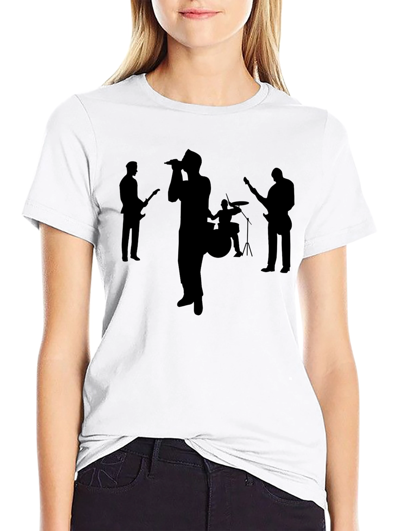 Band Silhouette Black T-Shirt