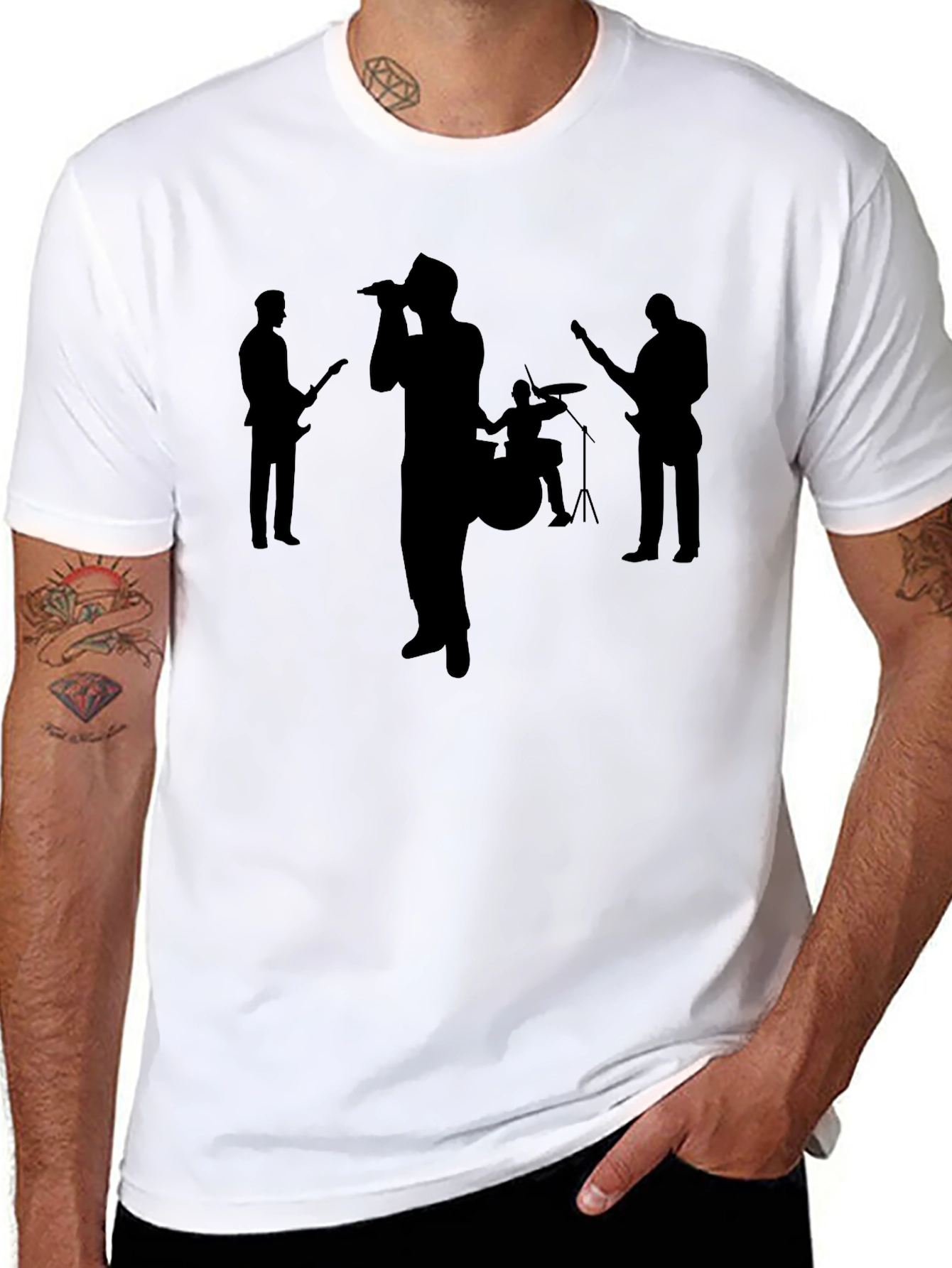 Band Silhouette Black T-Shirt