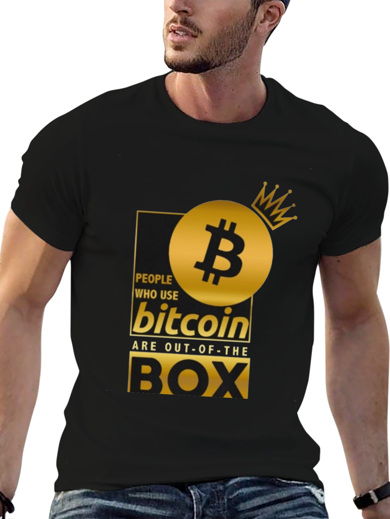 Bitcoin Out-of-the-Box Black T-Shirt