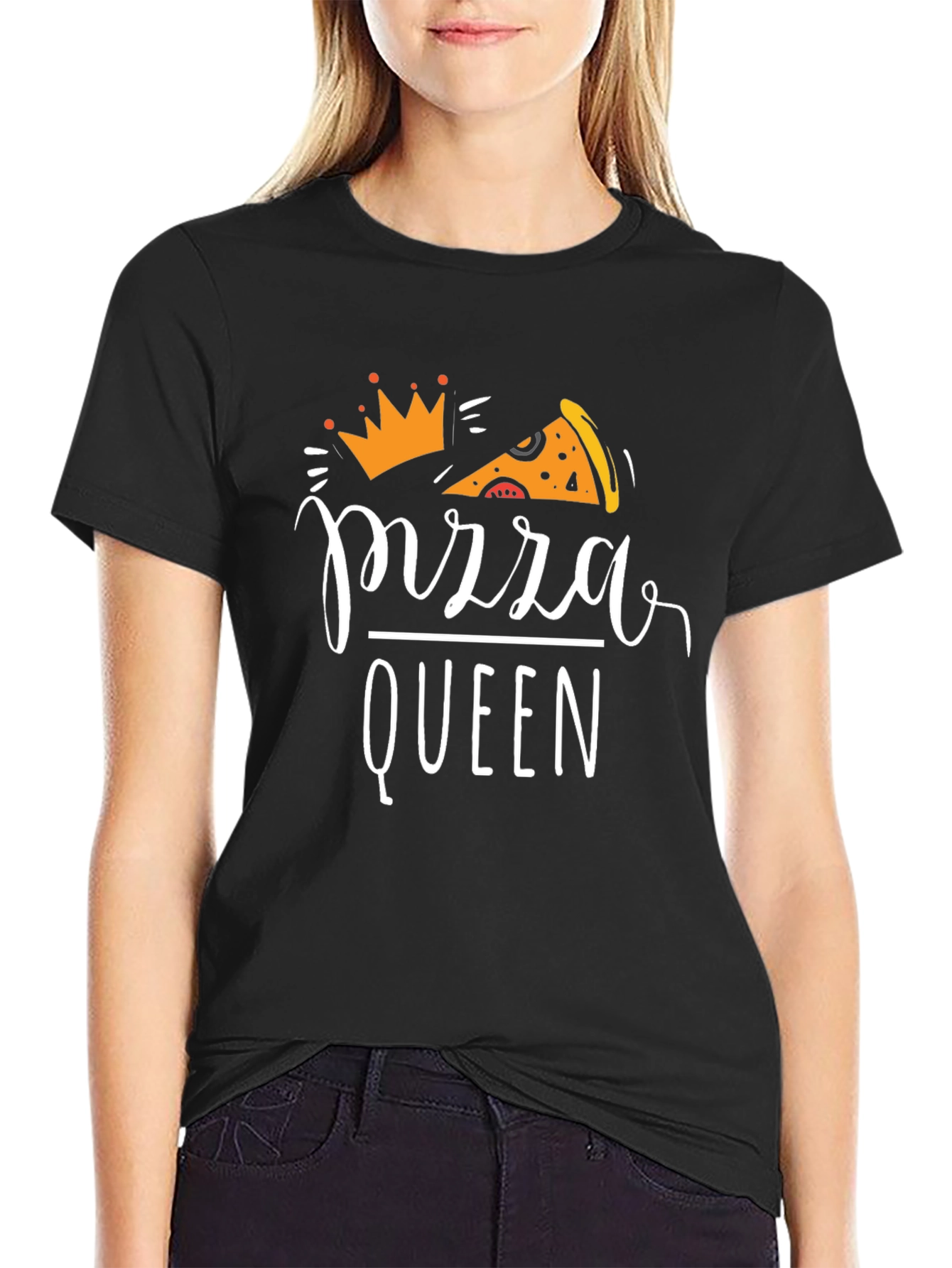 Pizza Queen Black T-Shirt