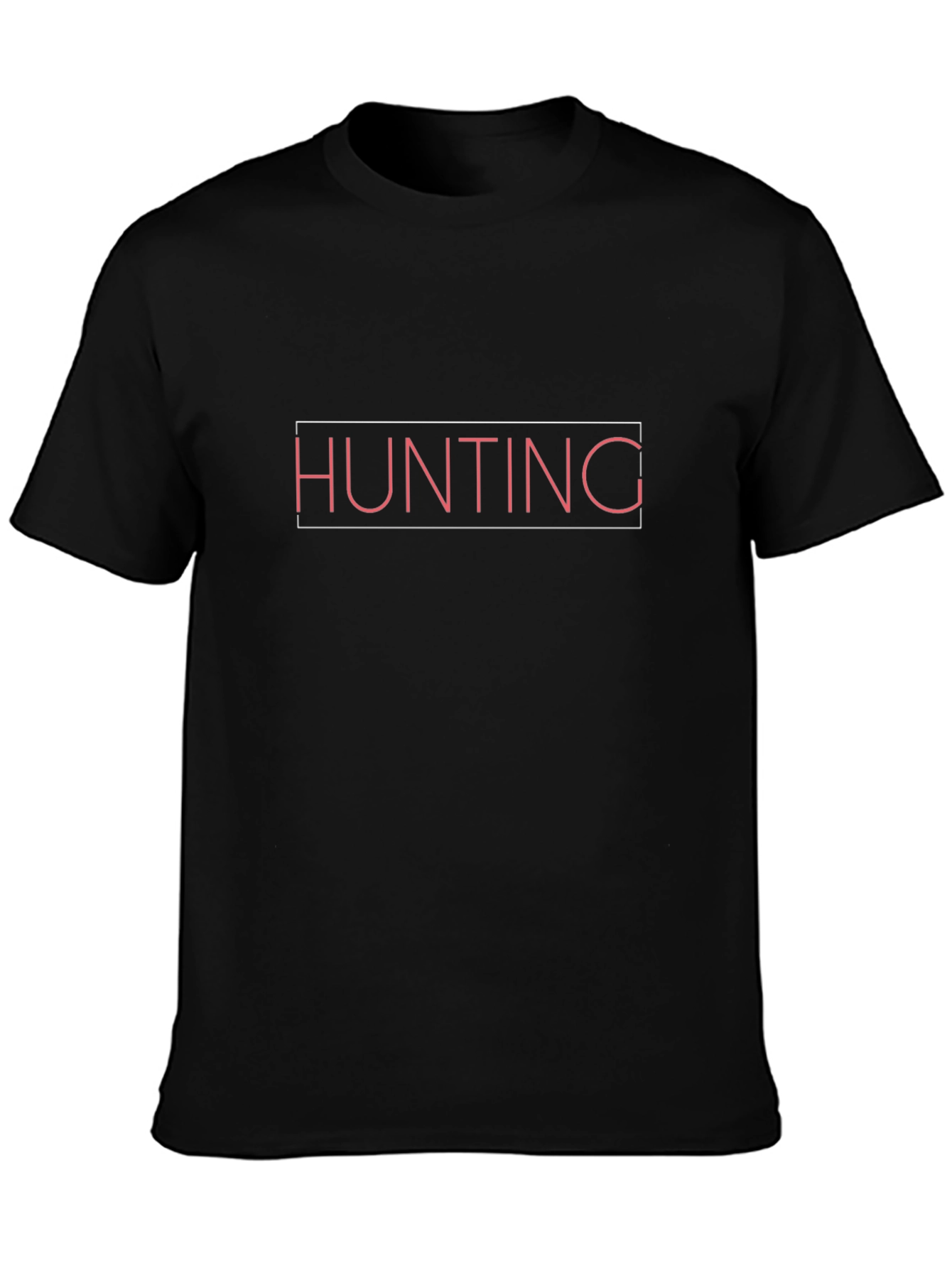 Hunting Graphic Tee - Black Casual T-Shirt