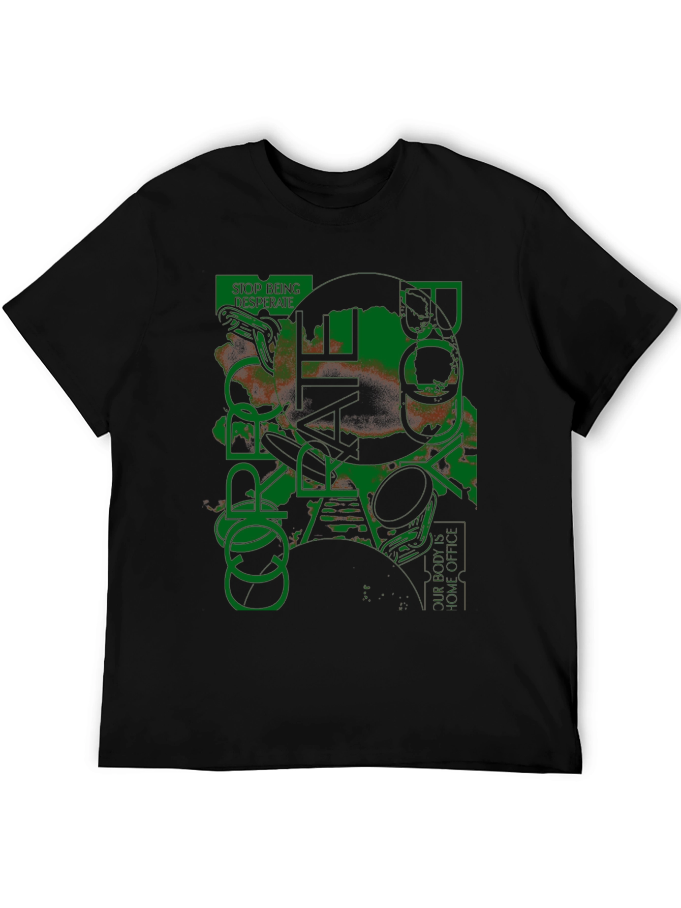 Abstract Graphic Tee - Stop Being Desperate T-Shirt