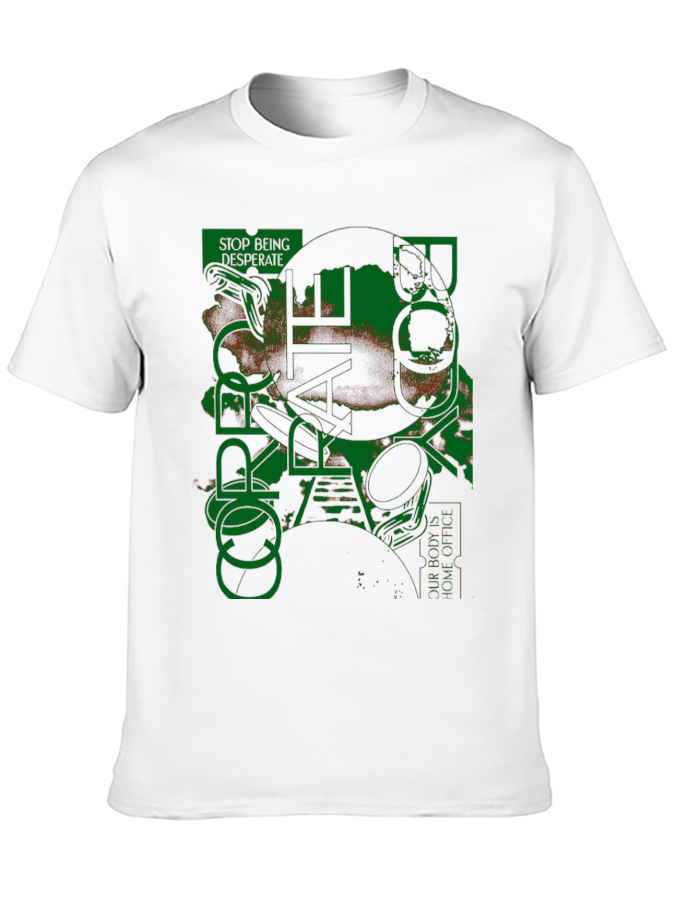 Abstract Graphic Tee - Stop Being Desperate T-Shirt