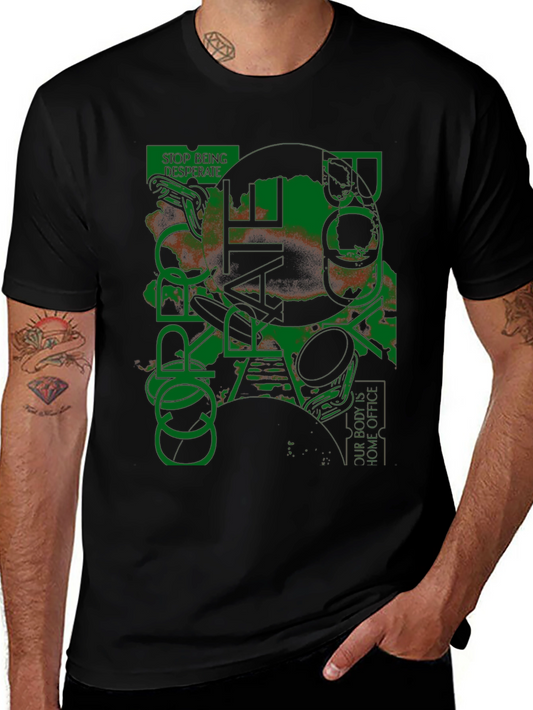 Abstract Graphic Tee - Stop Being Desperate T-Shirt