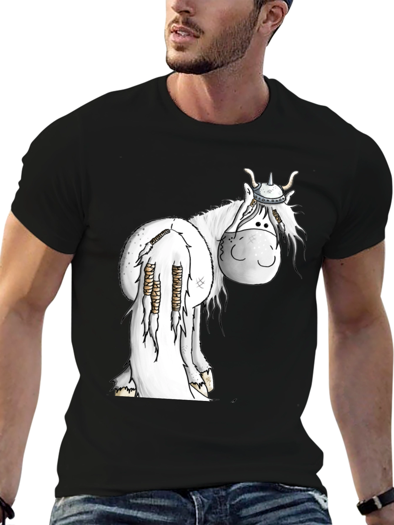 Viking Horse Black T-Shirt