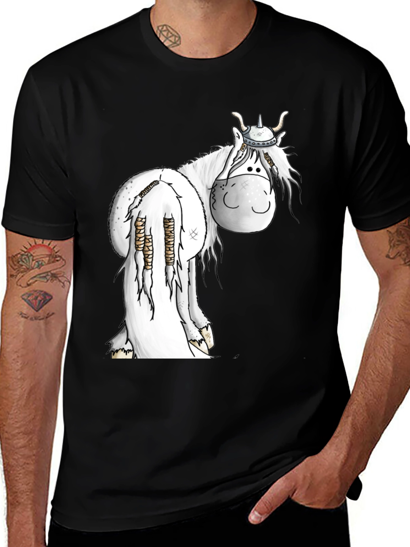 Viking Horse Black T-Shirt