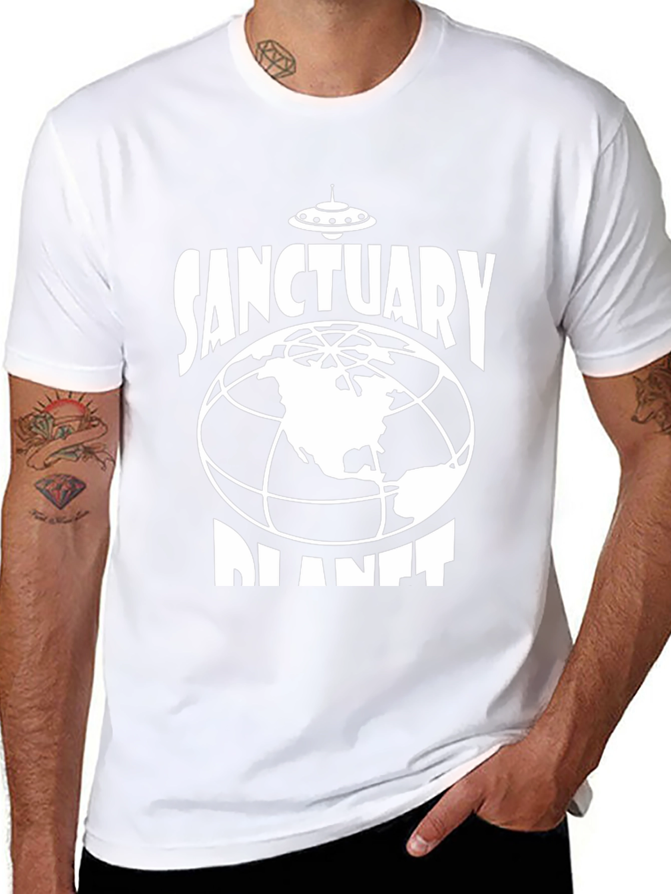 Sanctuary Planet Graphic T-Shirt - Black Cotton Blend