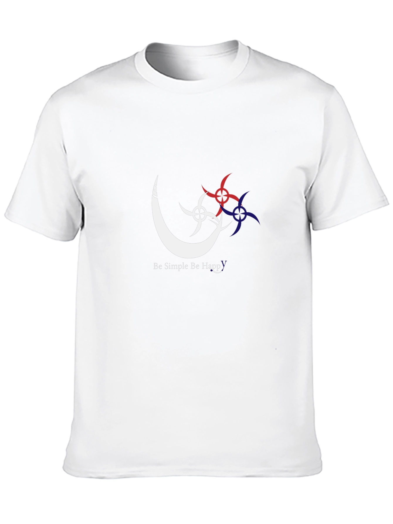 Simple Happy Graphic Black T-Shirt