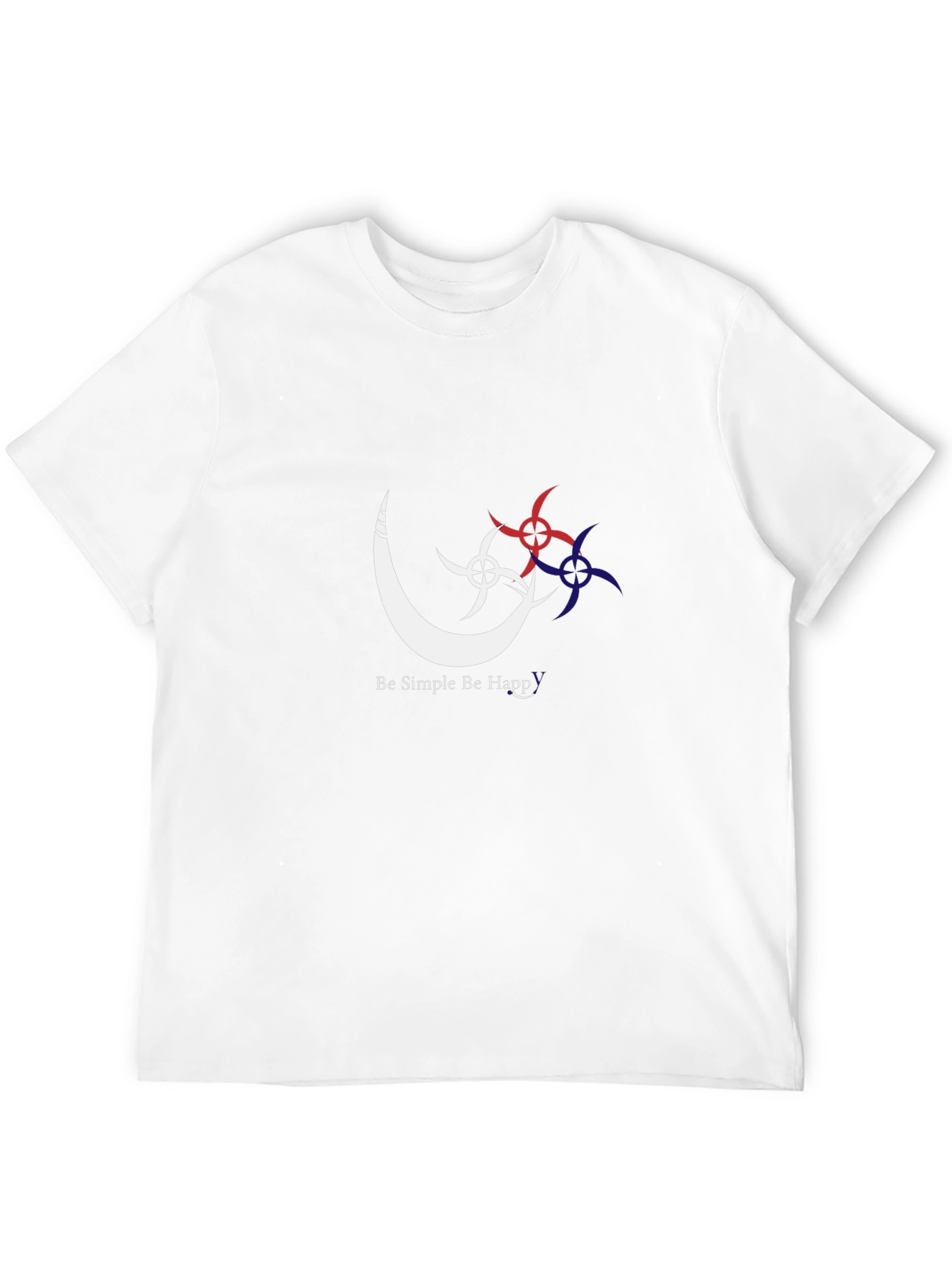 Simple Happy Graphic Black T-Shirt