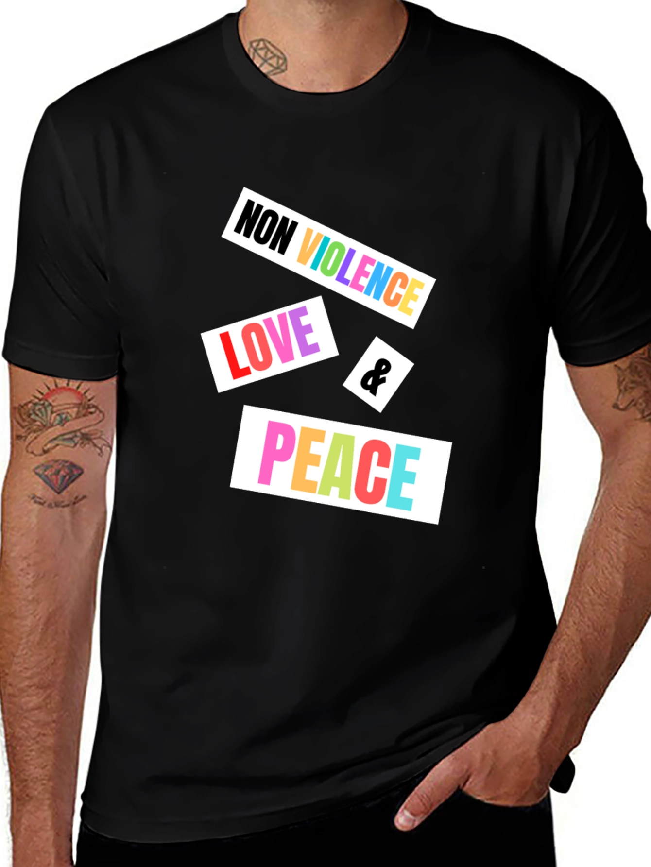 Non Violence Love & Peace Graphic Tee