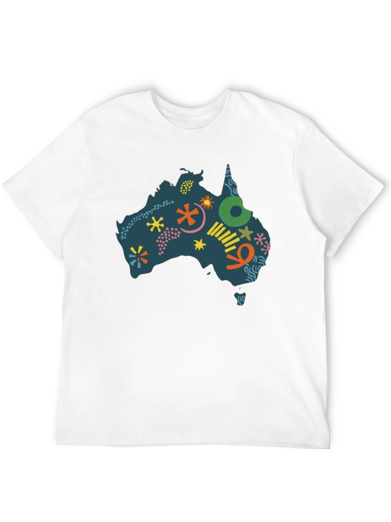 Australia Map Graphic Tee - Mens Black T-Shirt