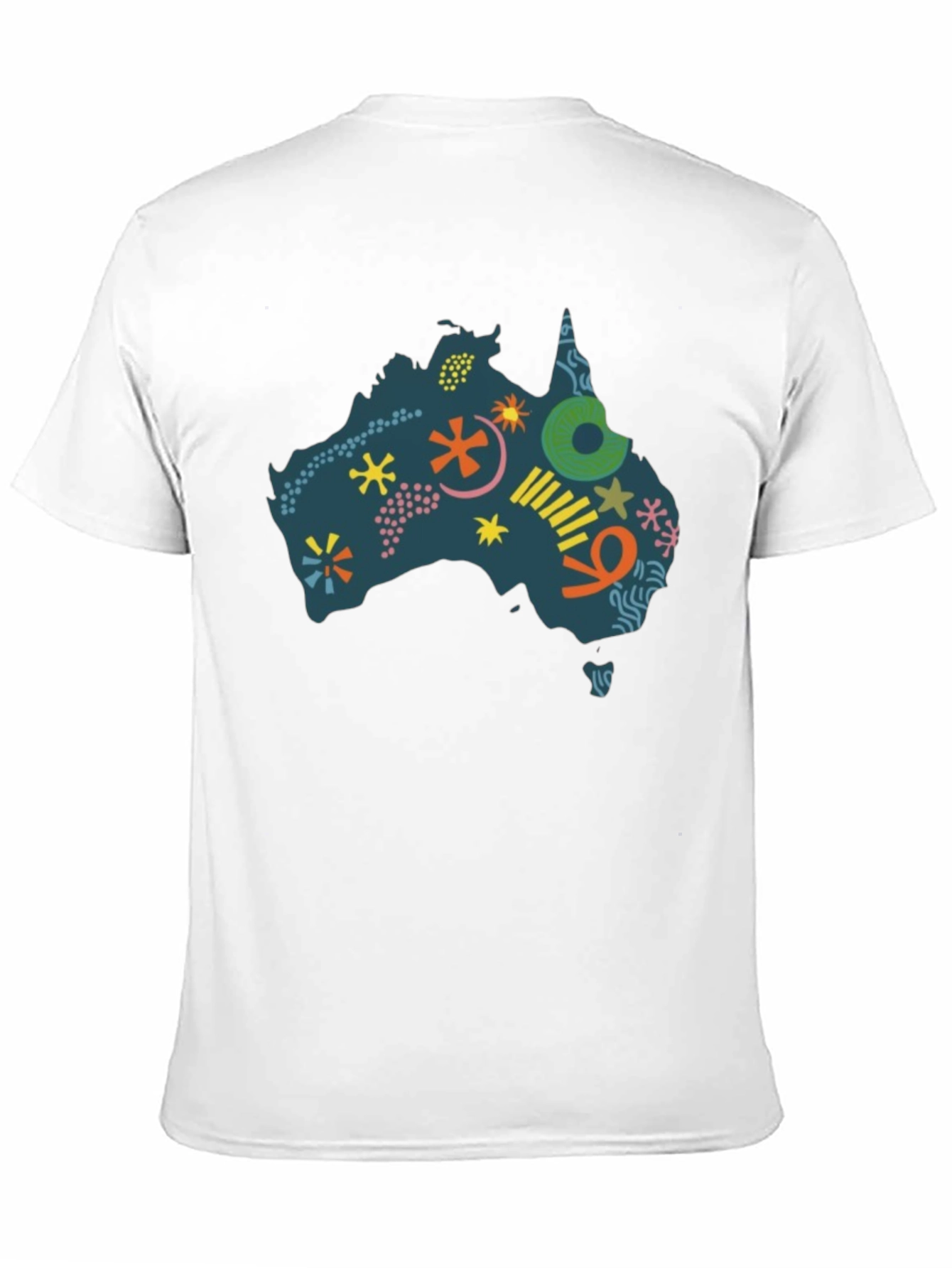 Australia Map Graphic Tee - Mens Black T-Shirt