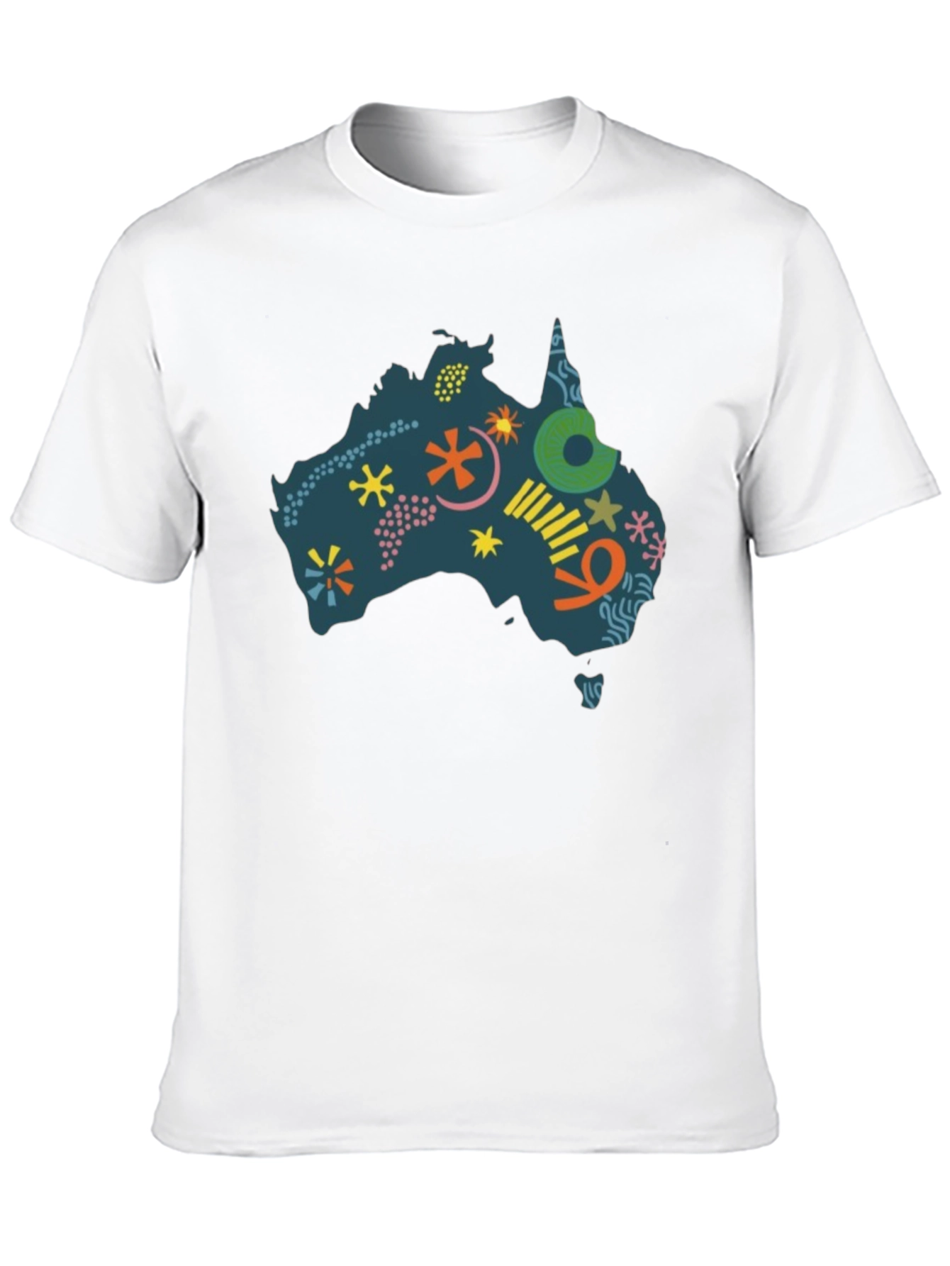 Australia Map Graphic Tee - Mens Black T-Shirt
