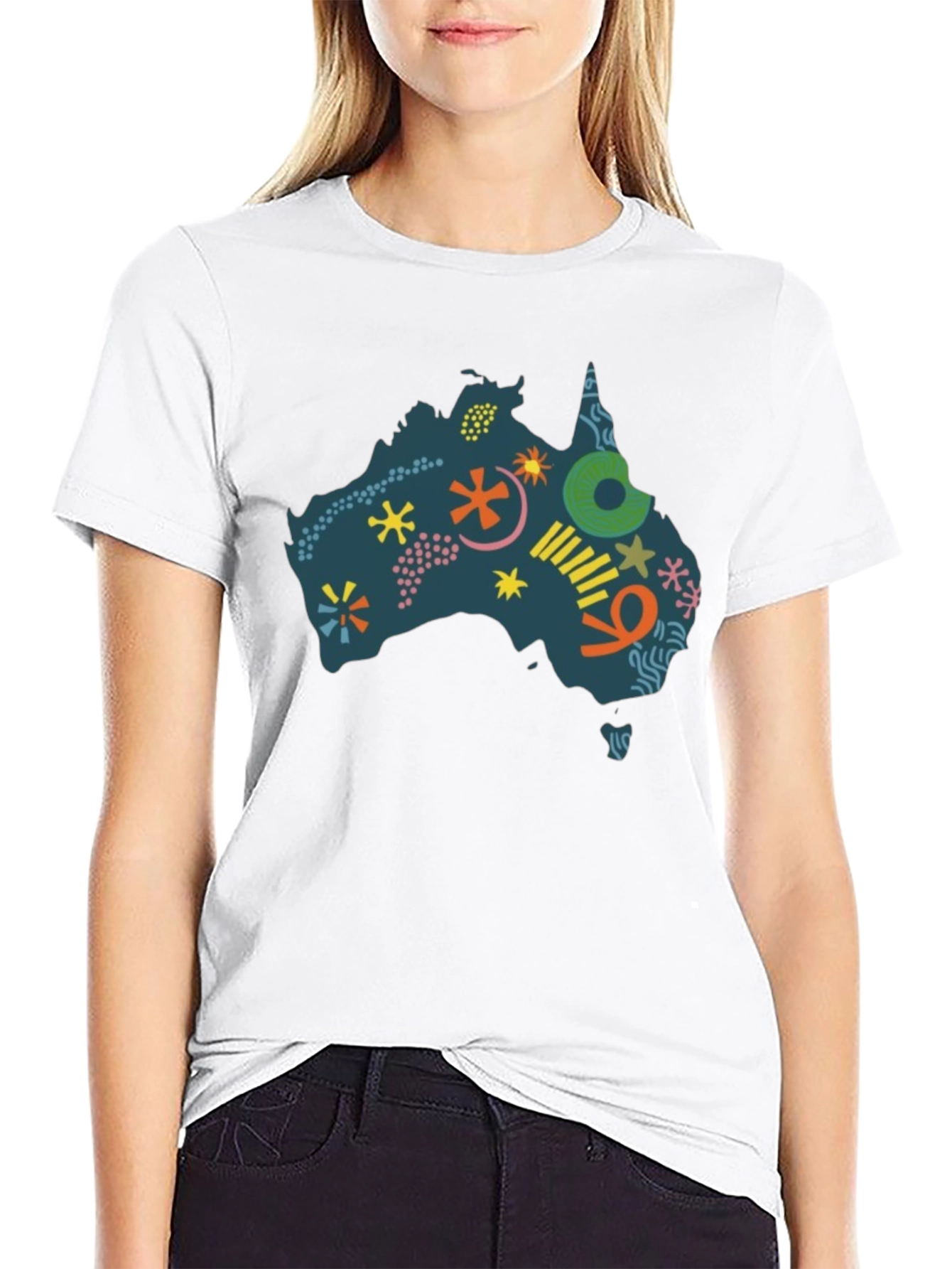 Australia Map Graphic Tee - Mens Black T-Shirt