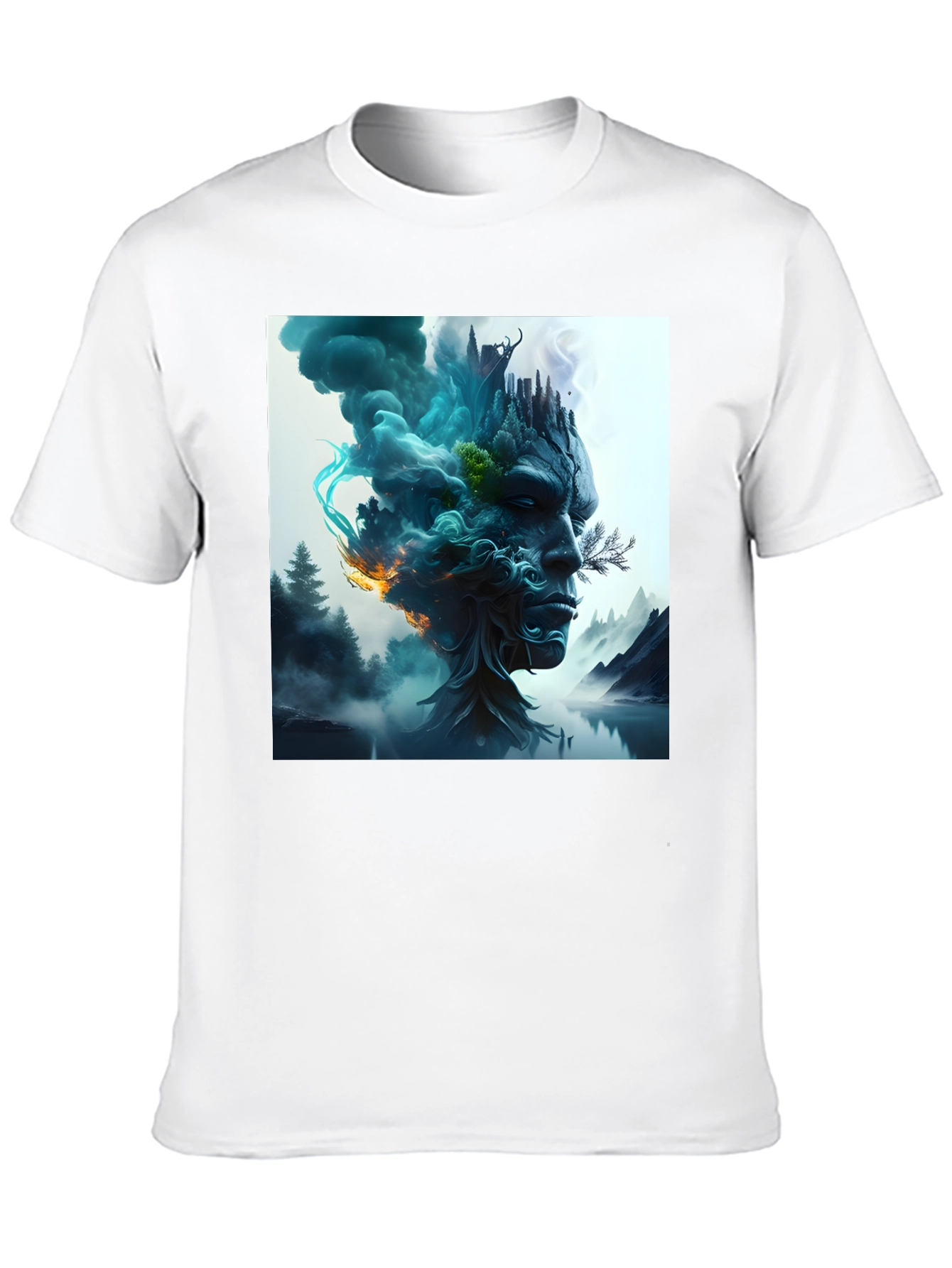 Nature Spirit Graphic Tee - Black Cotton Blend