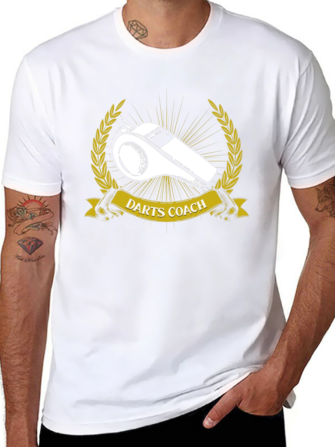 Darts Coach T-Shirt - Whistle Graphic Tee