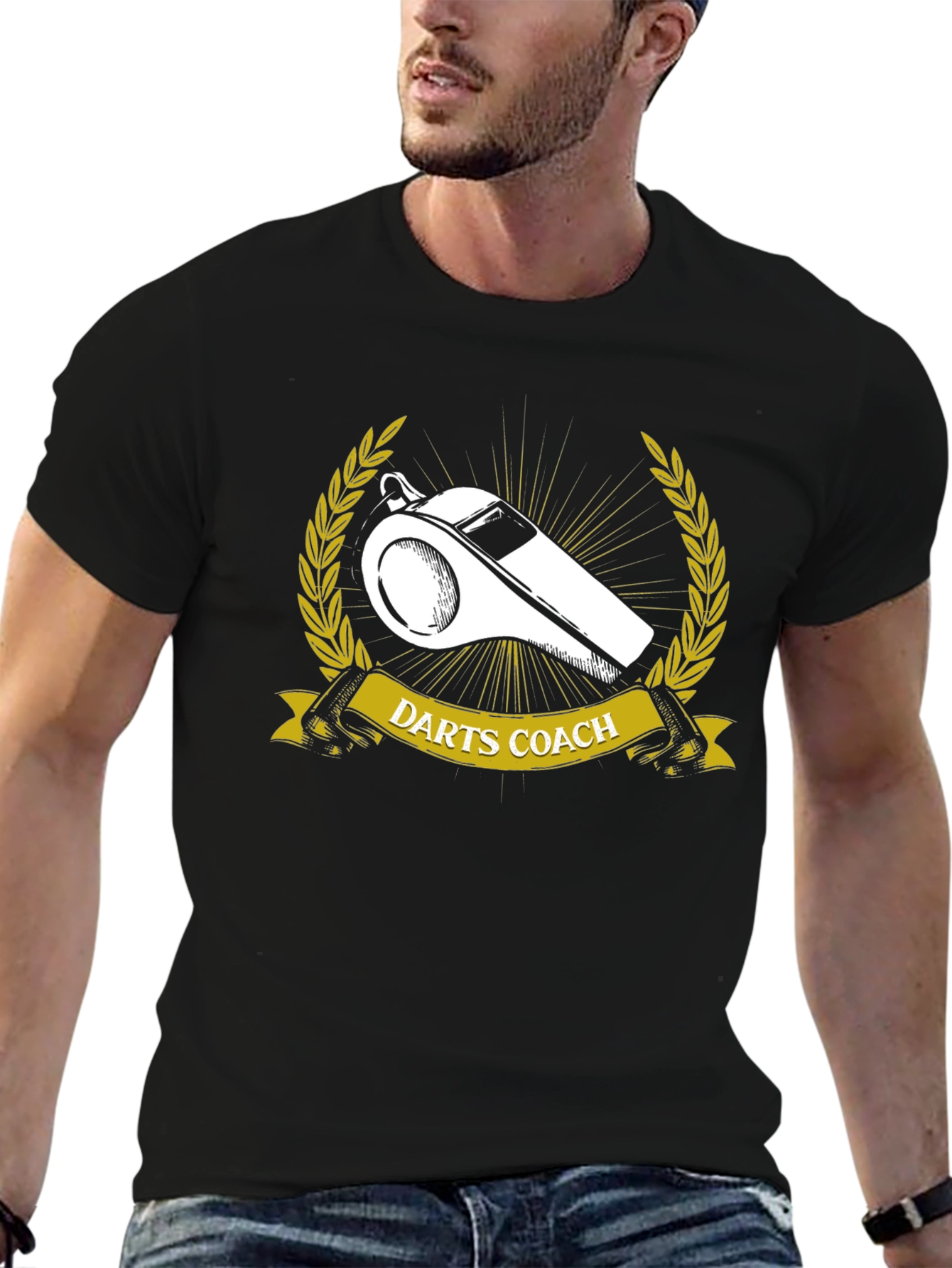 Darts Coach T-Shirt - Whistle Graphic Tee